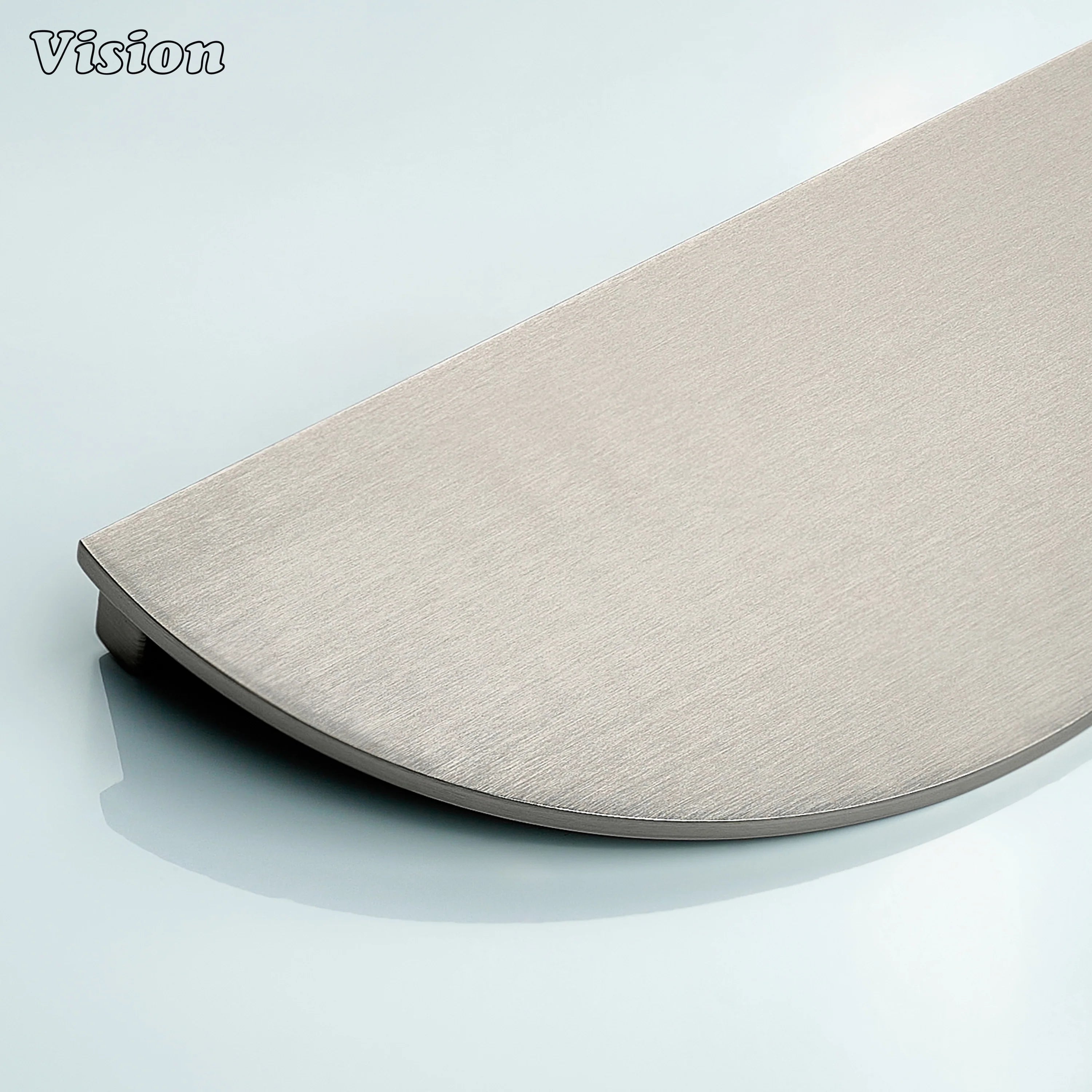 Silver plain half round brass cabinet handle with smooth bar for kitchens