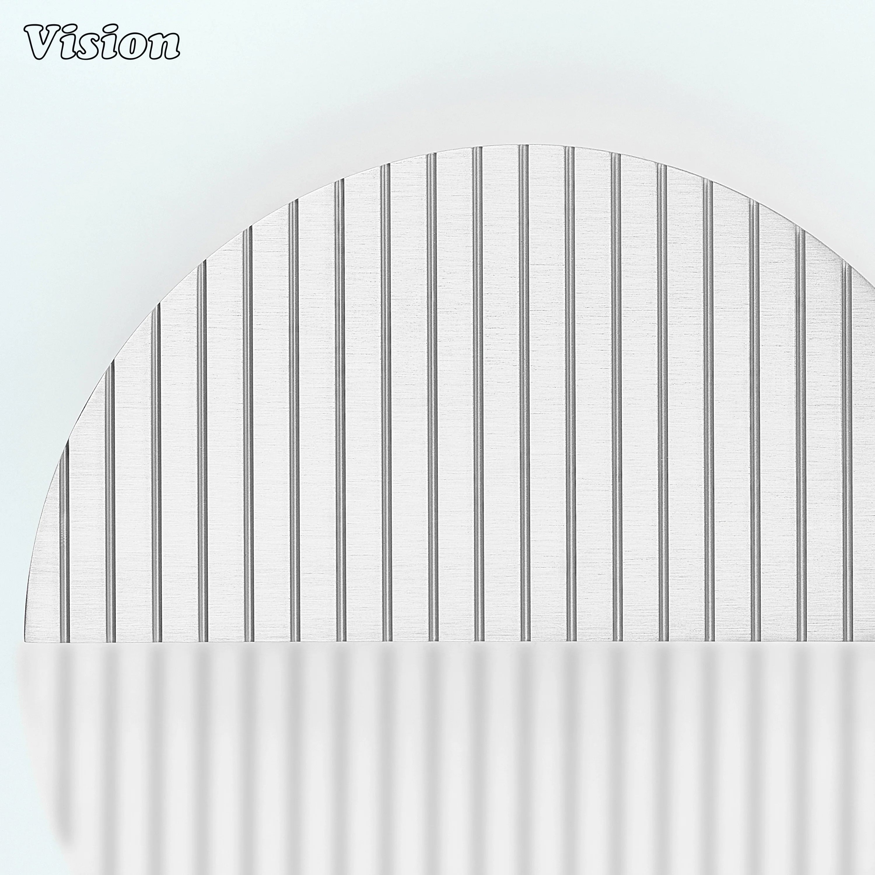 Silver linear half moon door handle crafted for modern entryways