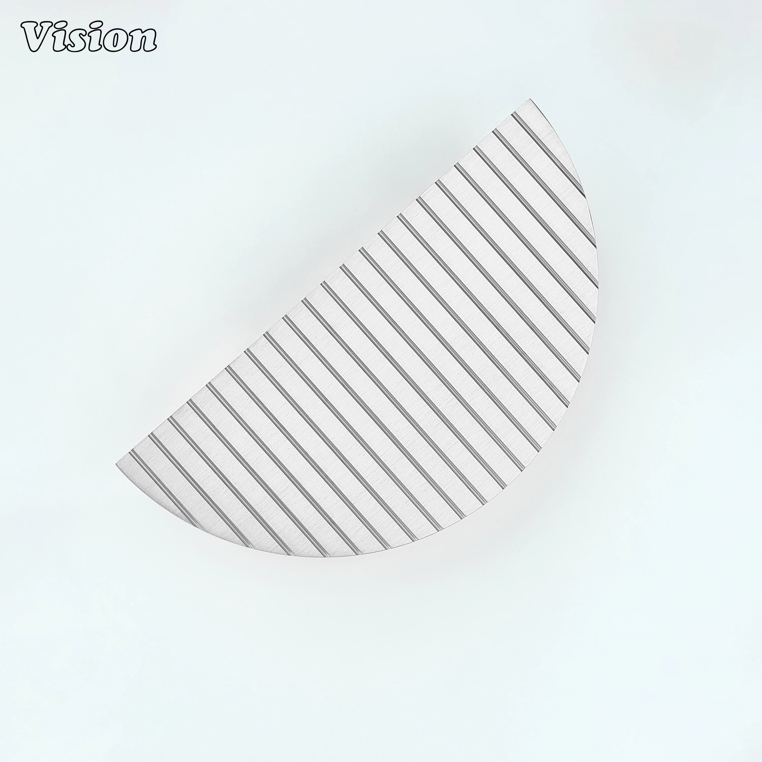 Half moon cabinet handle in Silver finish suitable for interior storage systems