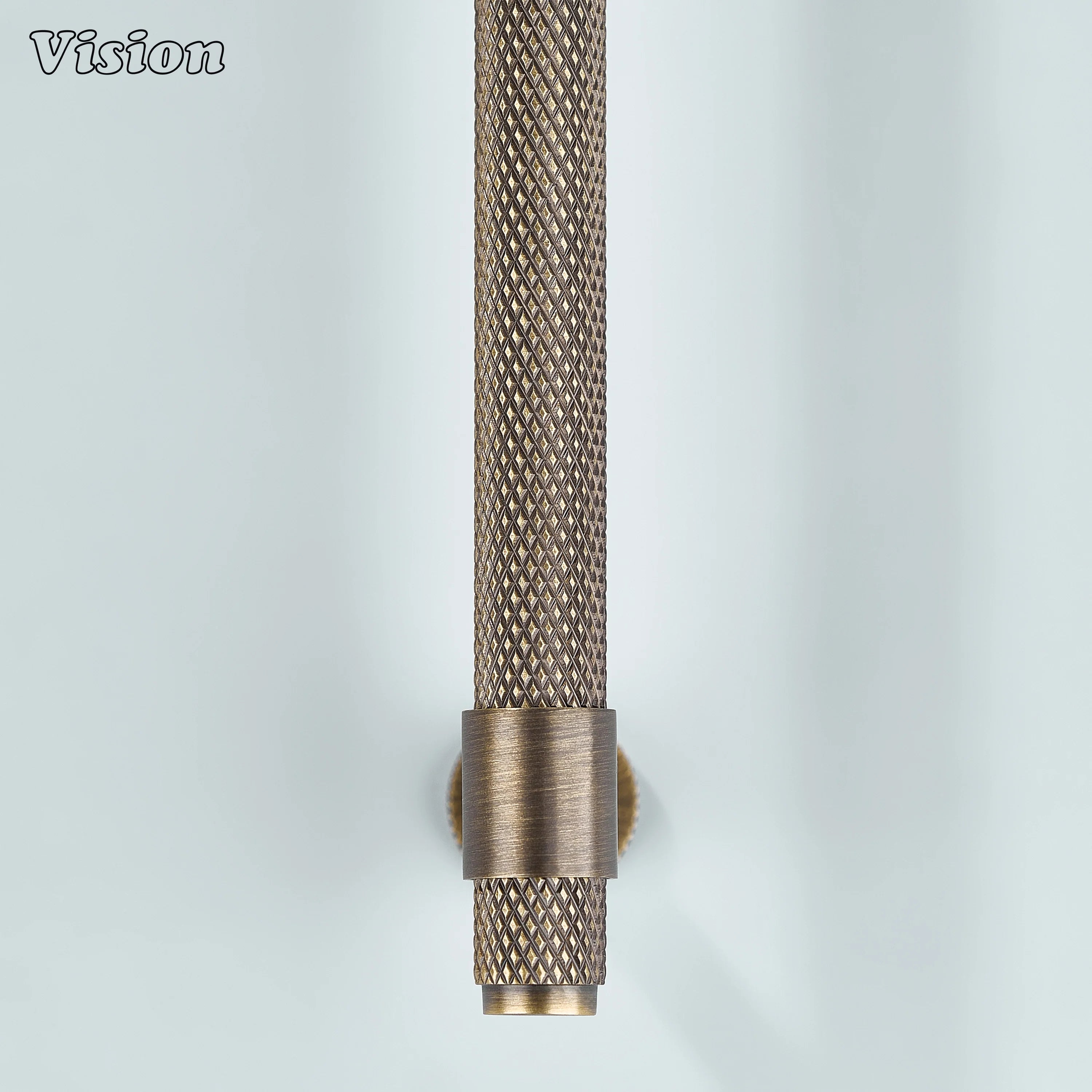 Modern antique bronze Azure knurled ringed handle used for furniture drawers.