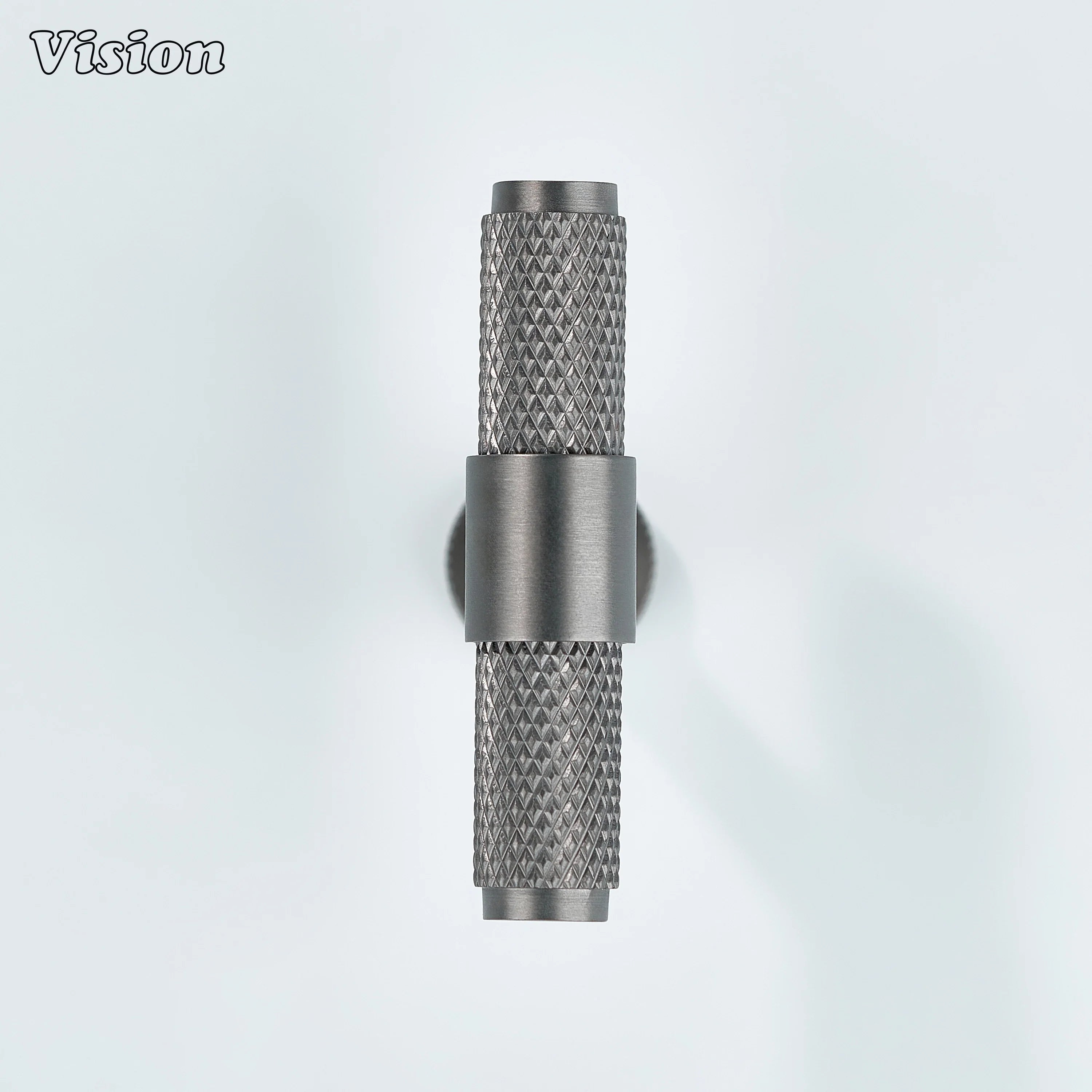 Gunmetal Azure T-knob with brass body used for wardrobes