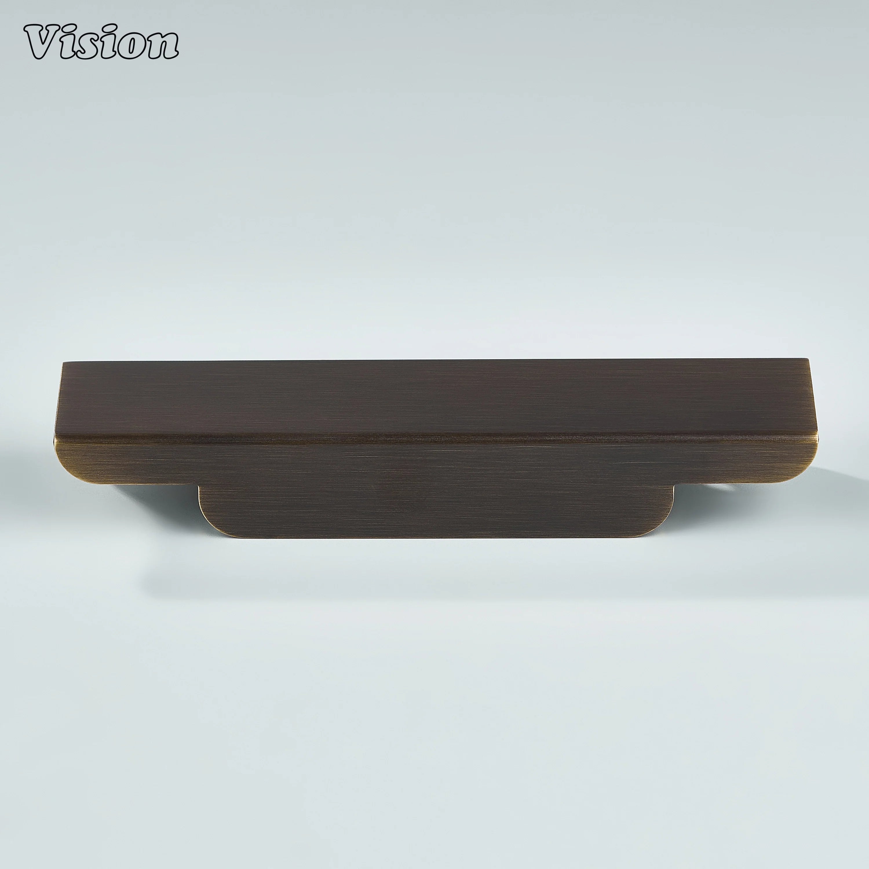 Antique Bronze cabinet handle sleek edge pull for drawer fronts and furniture