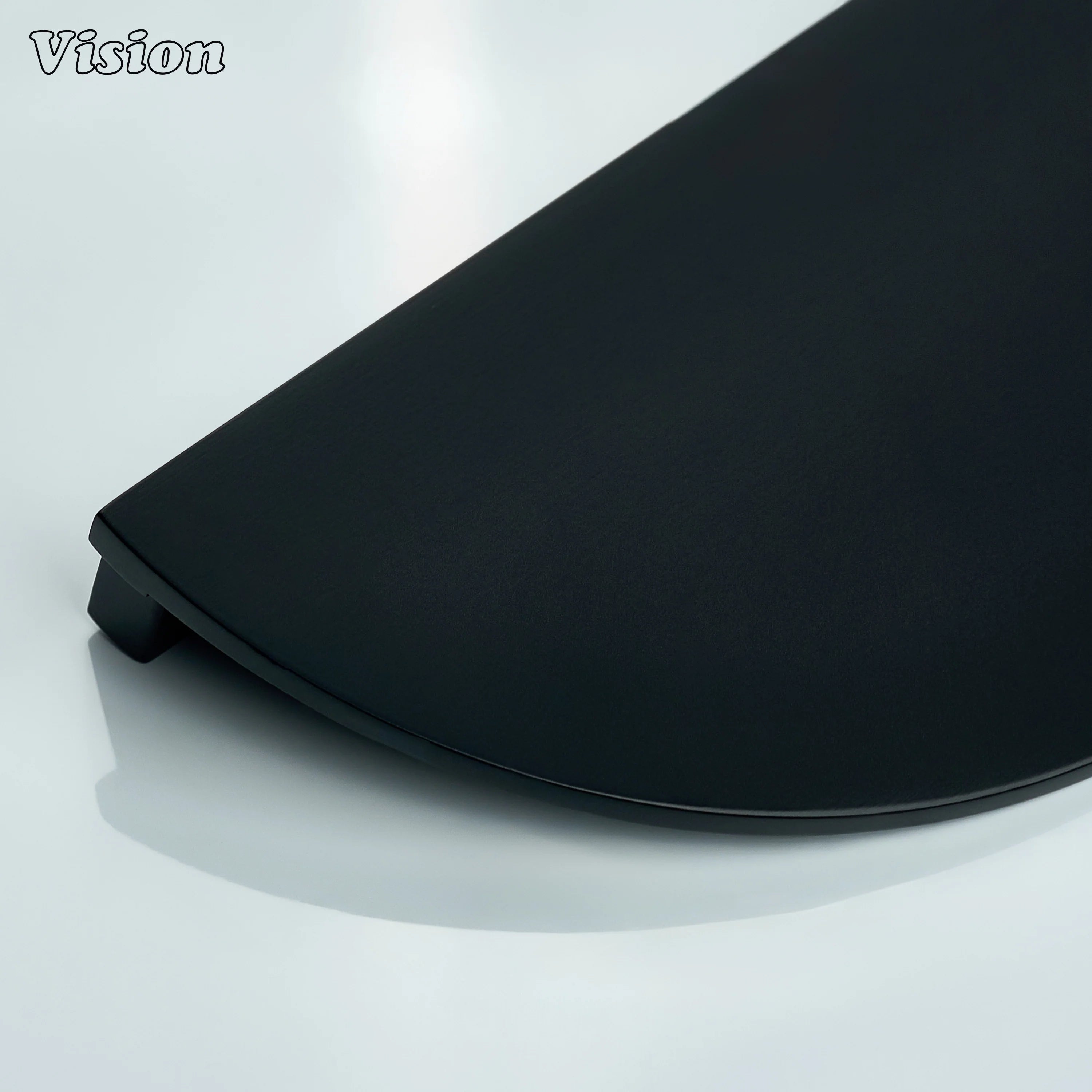 Black plain half round brass cabinet handle with smooth bar for kitchens