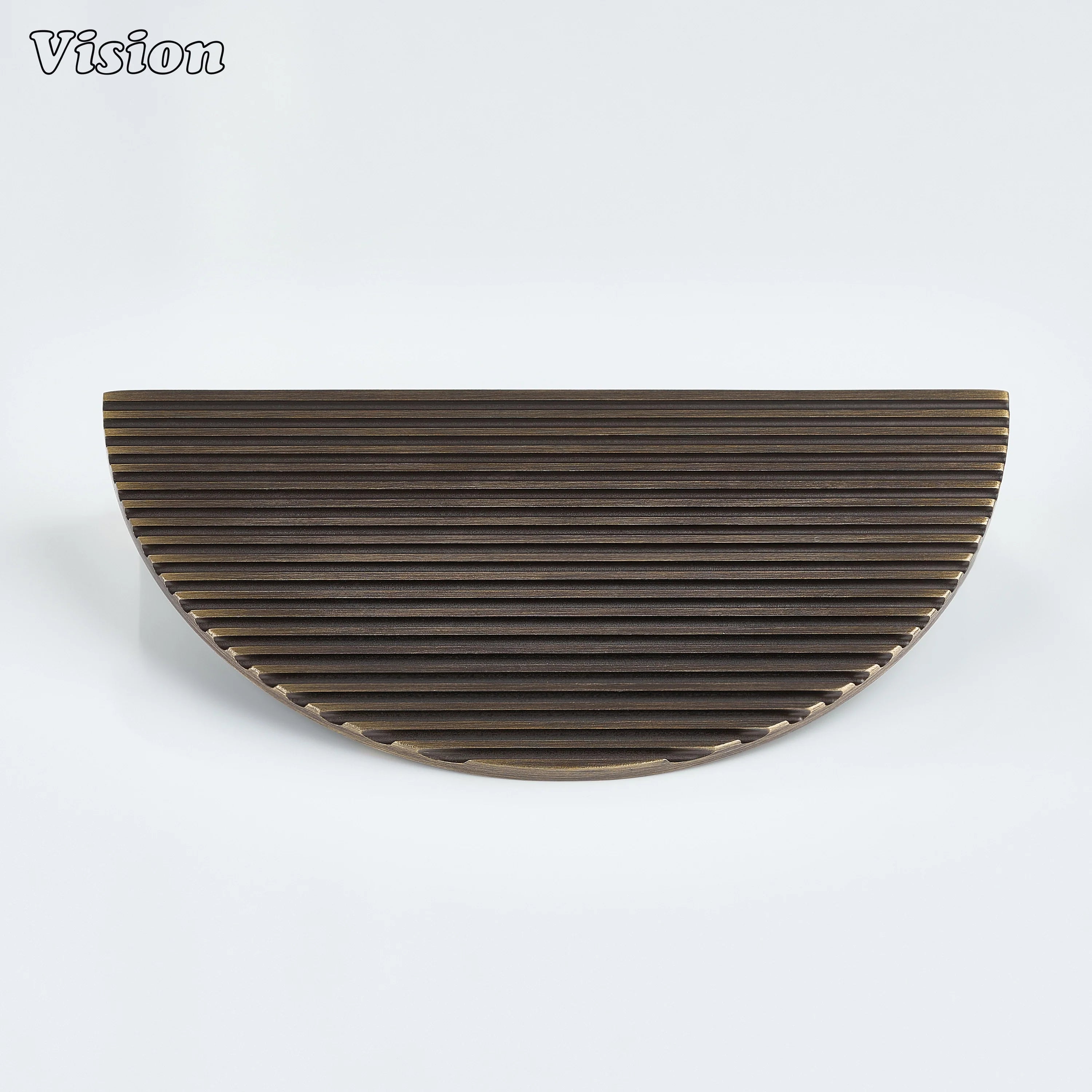 Antique Bronze modern linear knurled cabinet handle for kitchen drawers