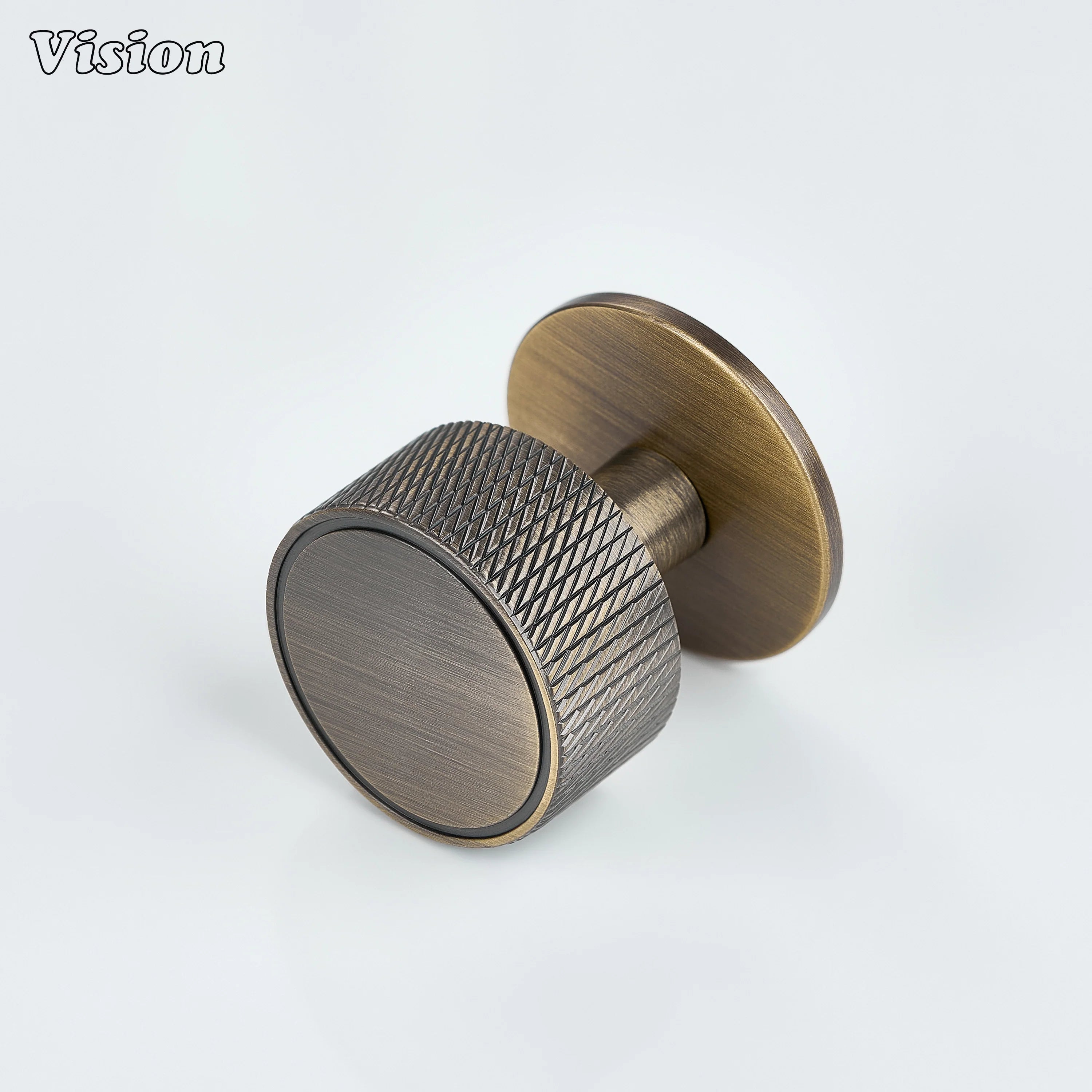 Antique Bronze cabinet knob with pineapple knurled round design for kitchen cabinets