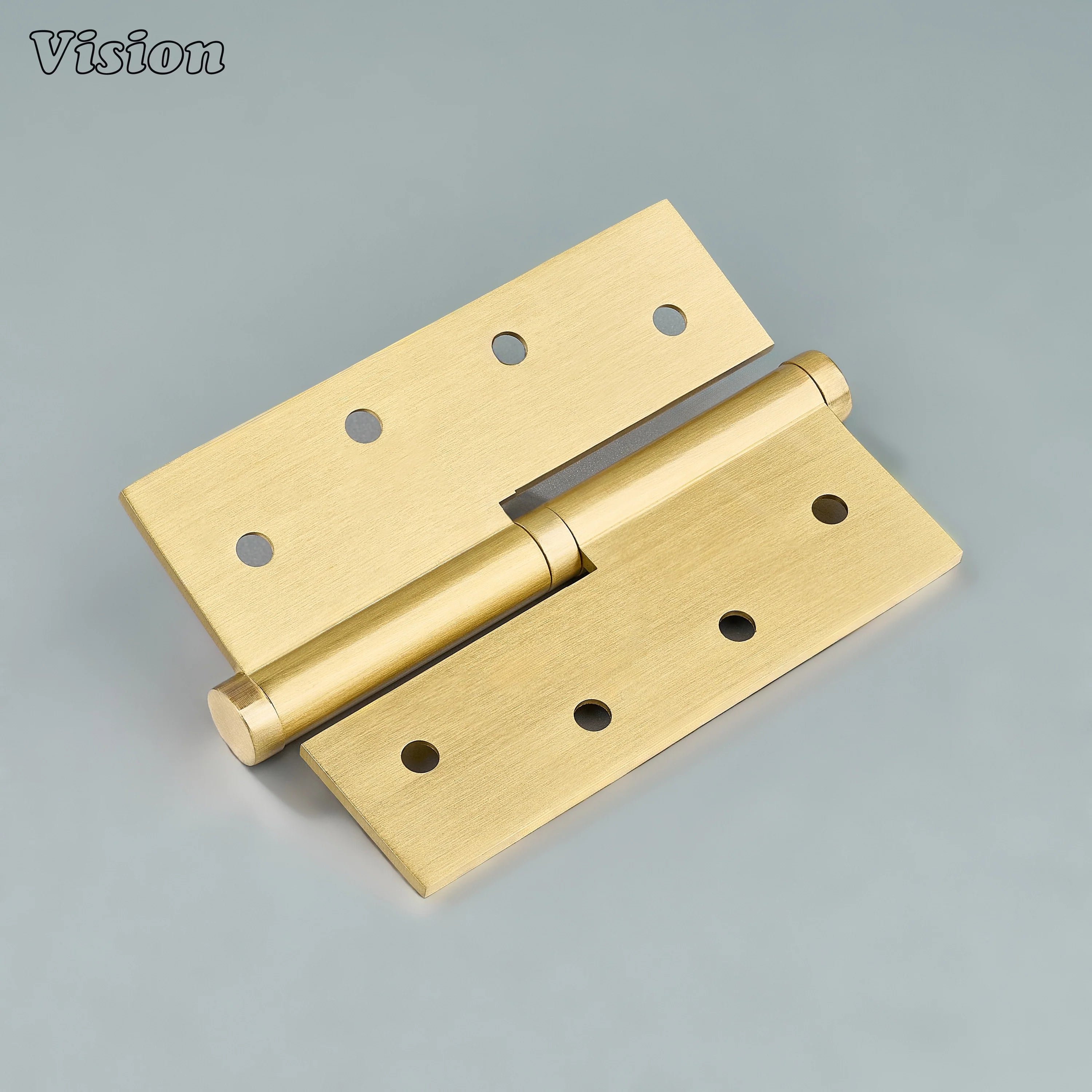 Gold flat rectangle lift-off brass hinge for furniture doors and cabinets