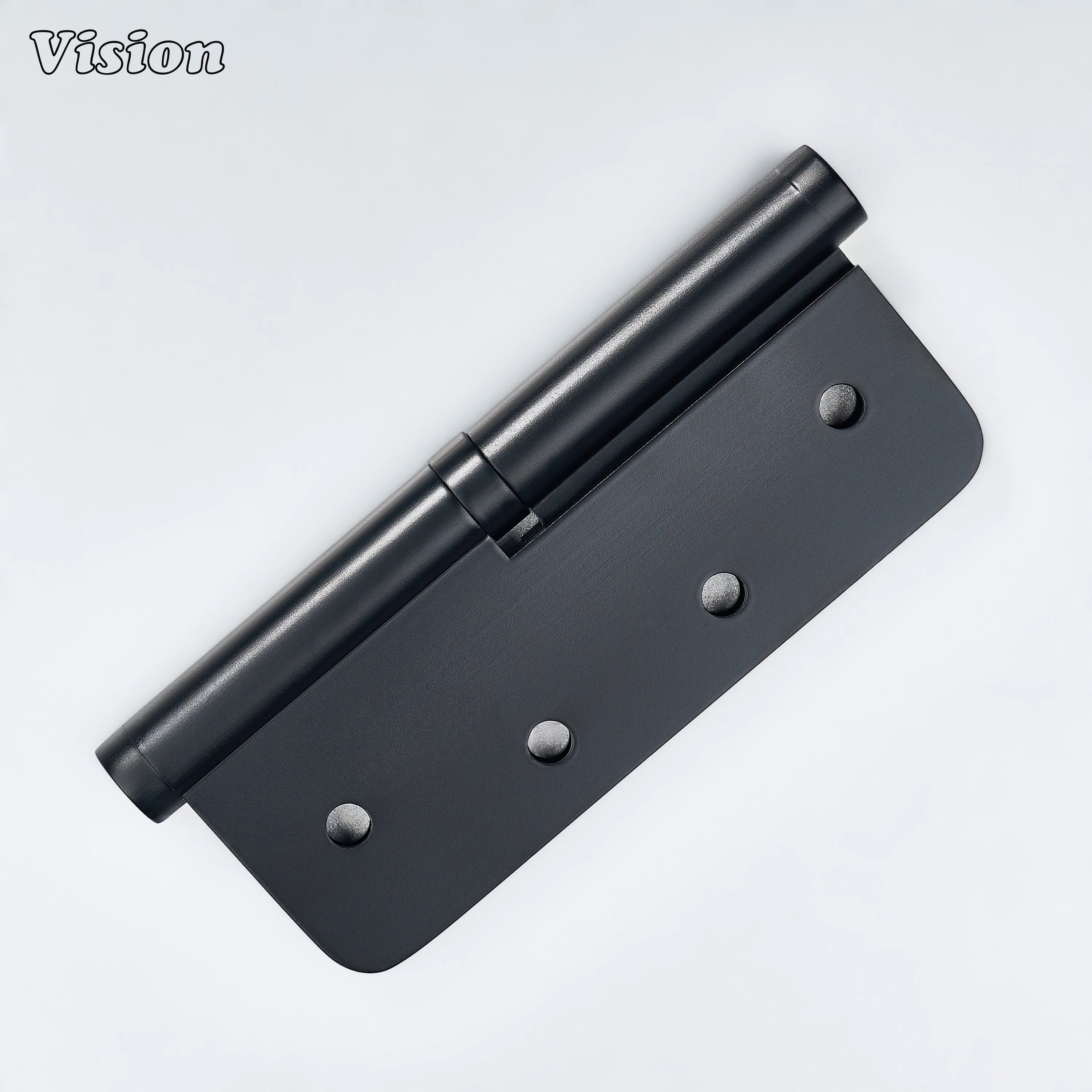 Black brass loose joint door hinge with curved corners for furniture doors