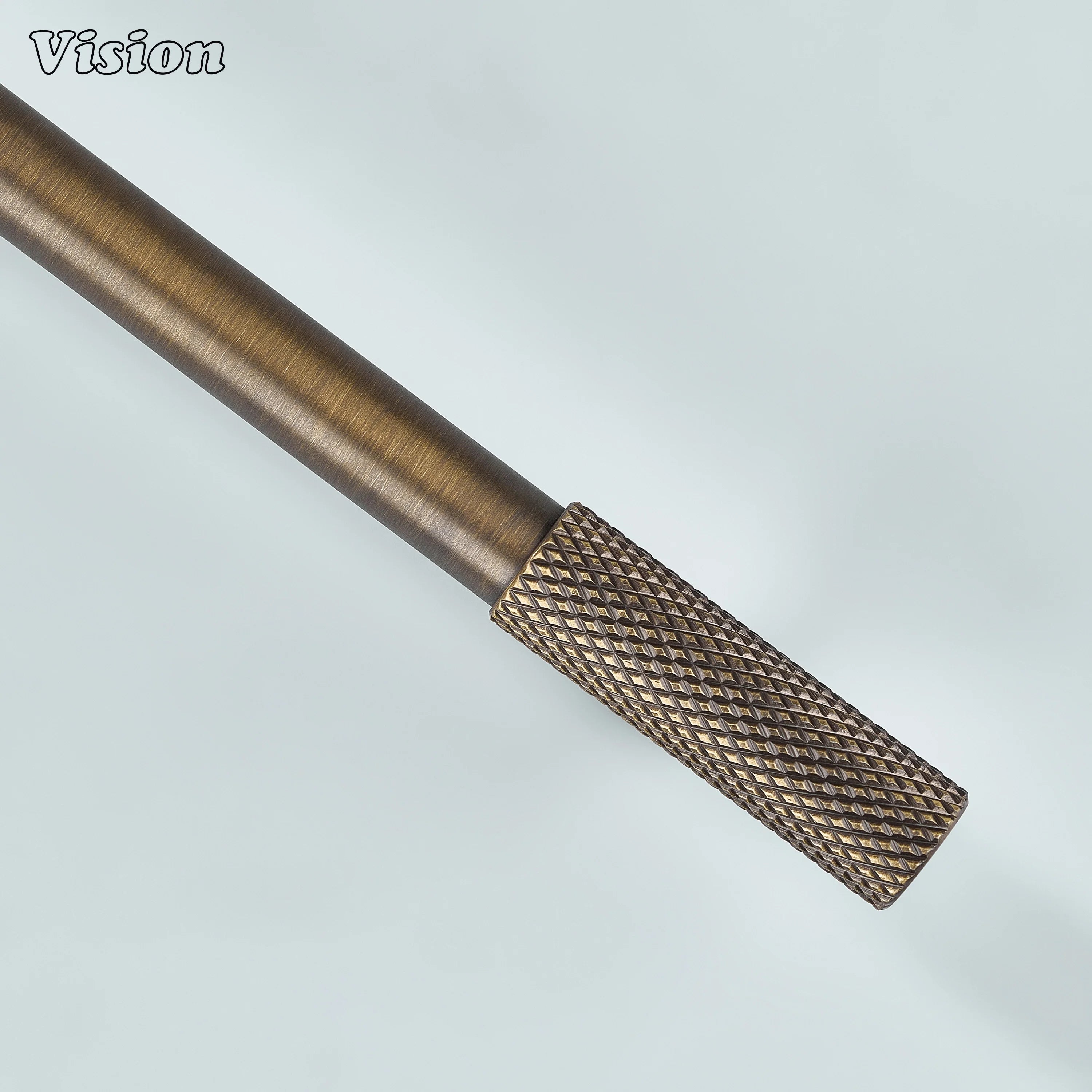 Antique Bronze knurled cabinet handle cylindrical