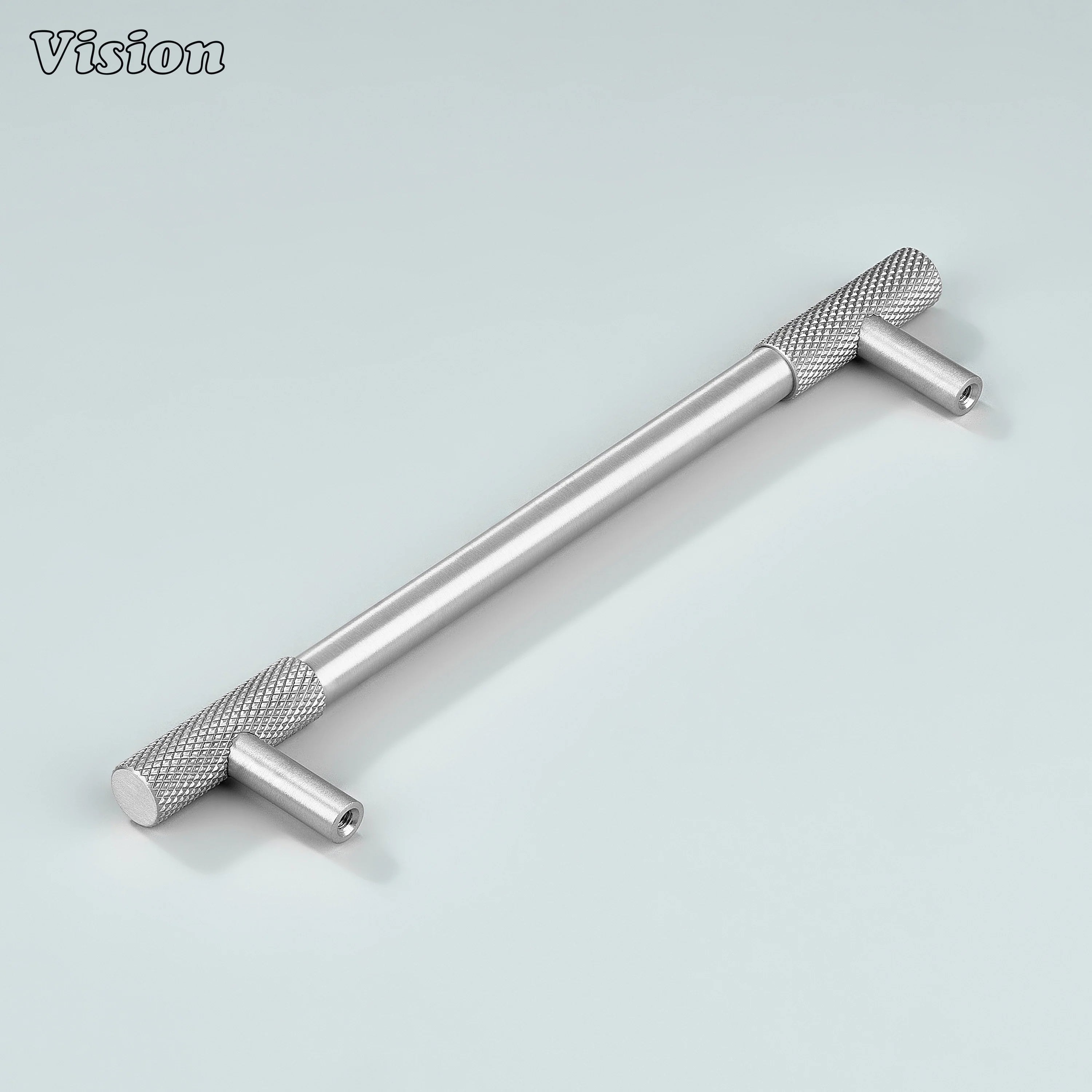 Silver Arion handle with premium knurled detailing