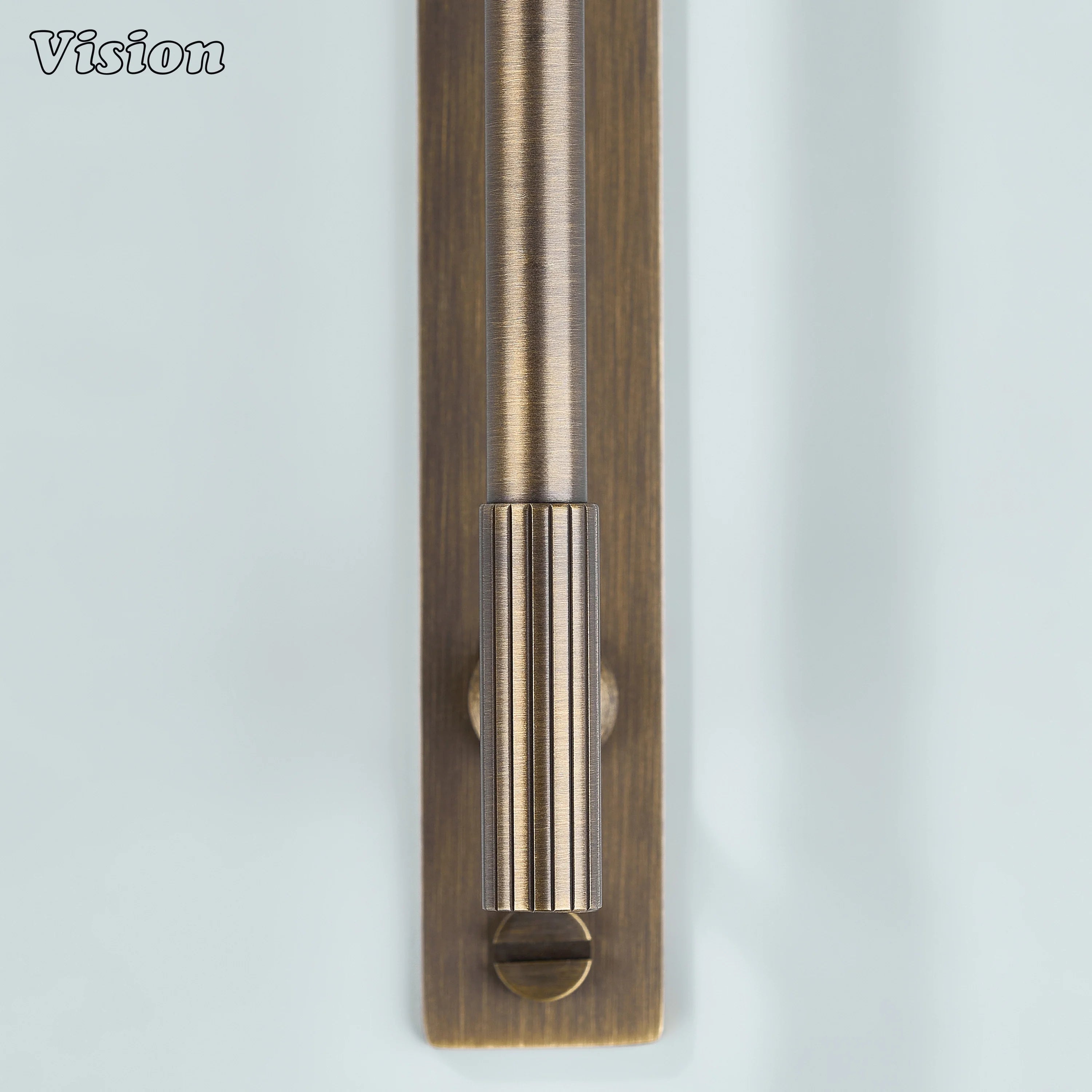 Linear Antique Bronze cabinet handle with solid brass build for furniture