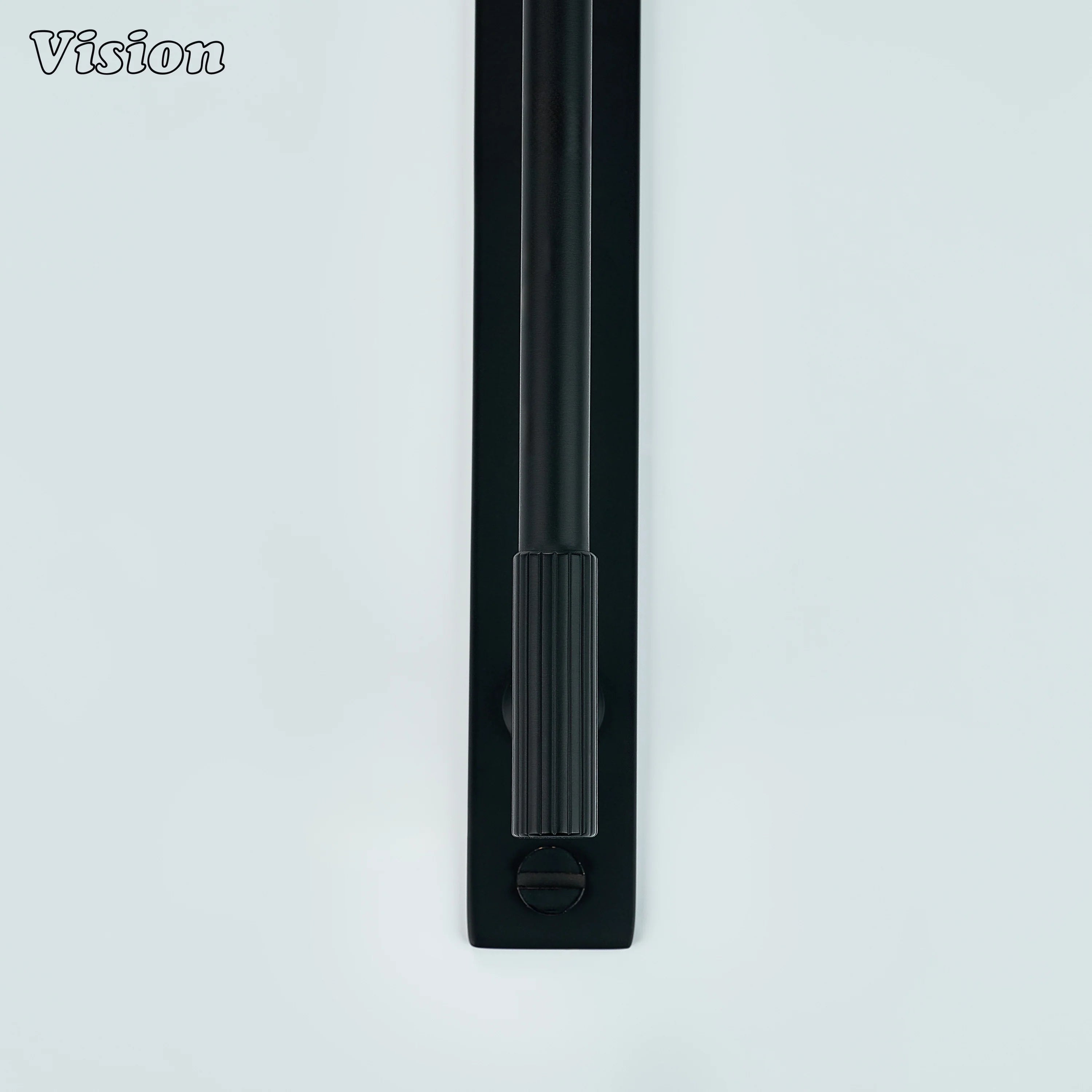 Black brass cabinet handle with bar design for drawer fronts