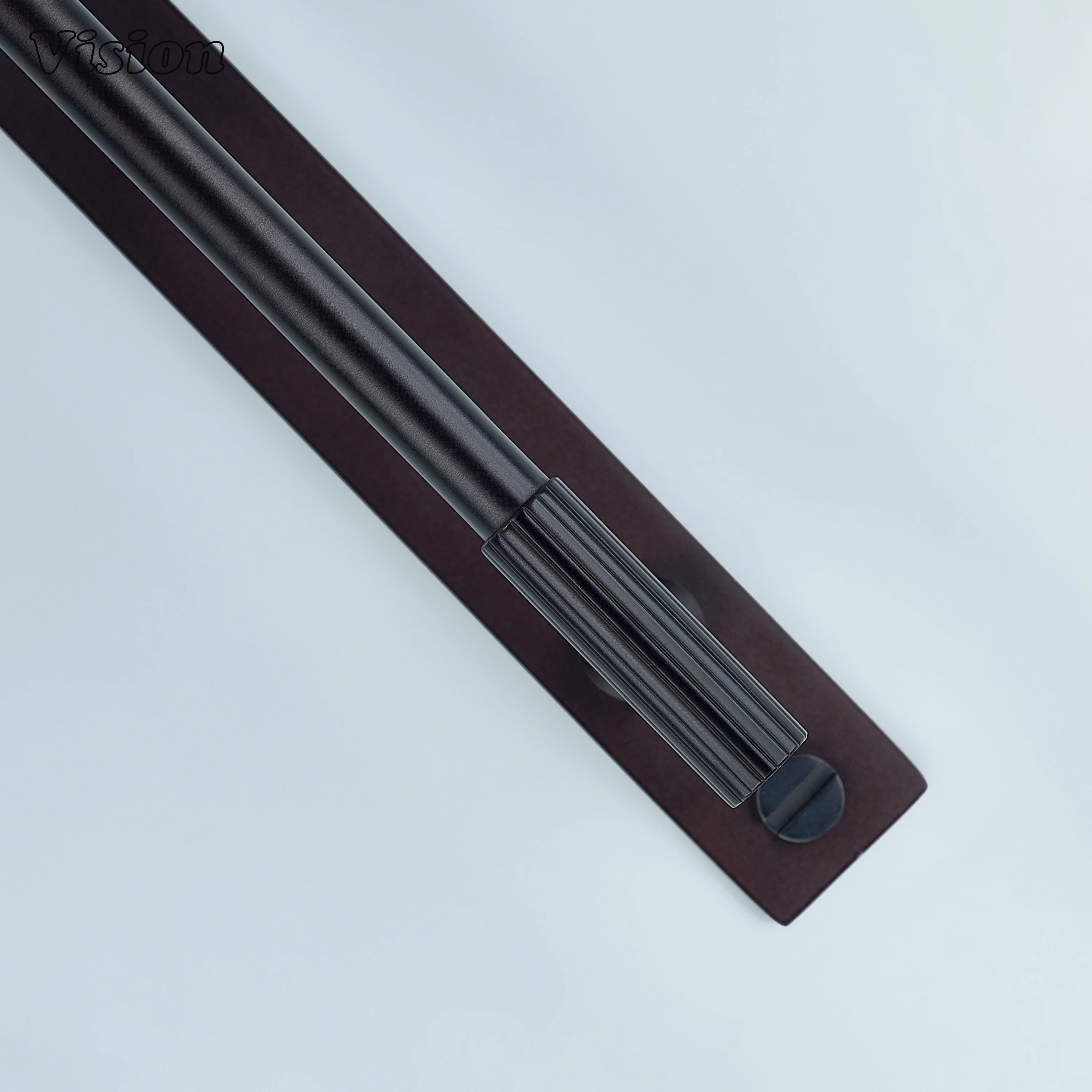 Brass Oil Rubbed Bronze cabinet handle with linear detailing for furniture