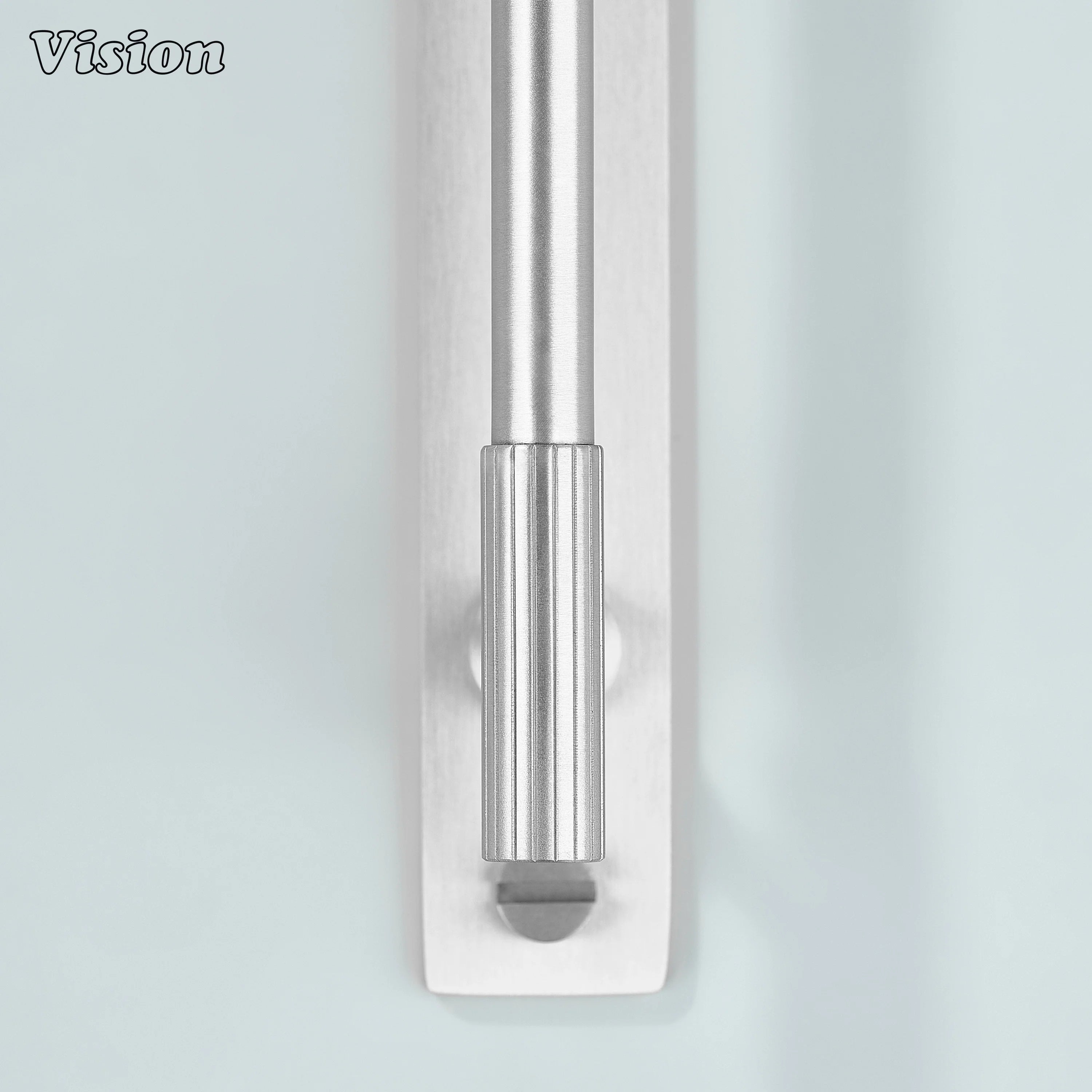 Linear Silver cabinet handle with solid brass build for furniture