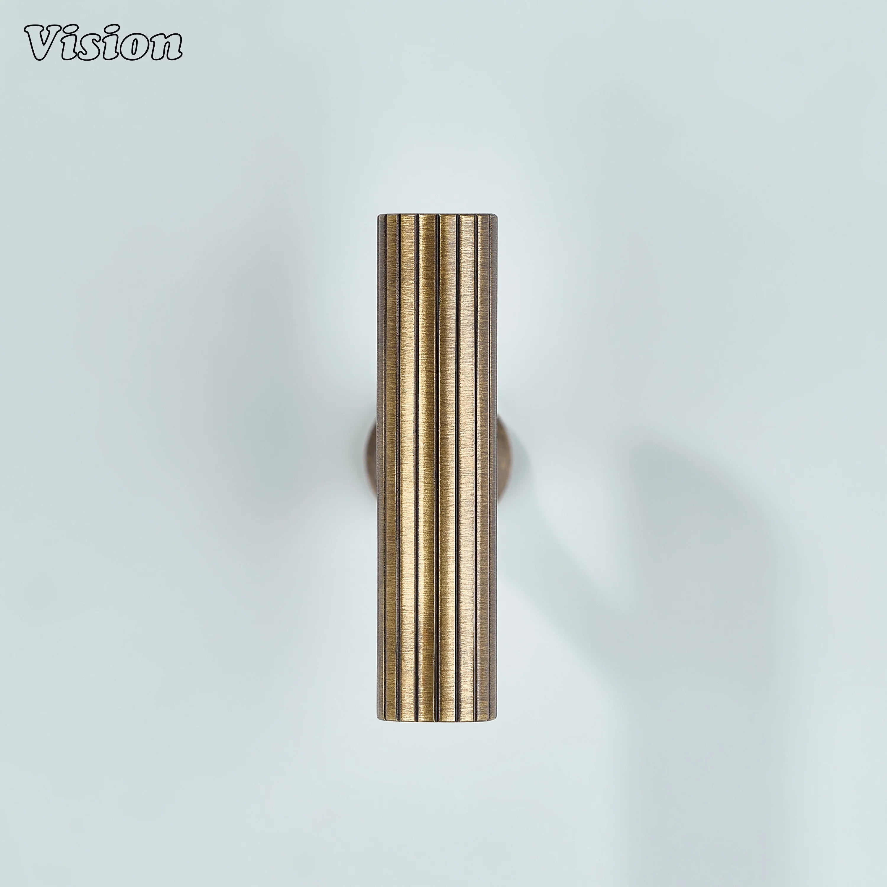 Antique bronze cabinet knob with precision knurling.