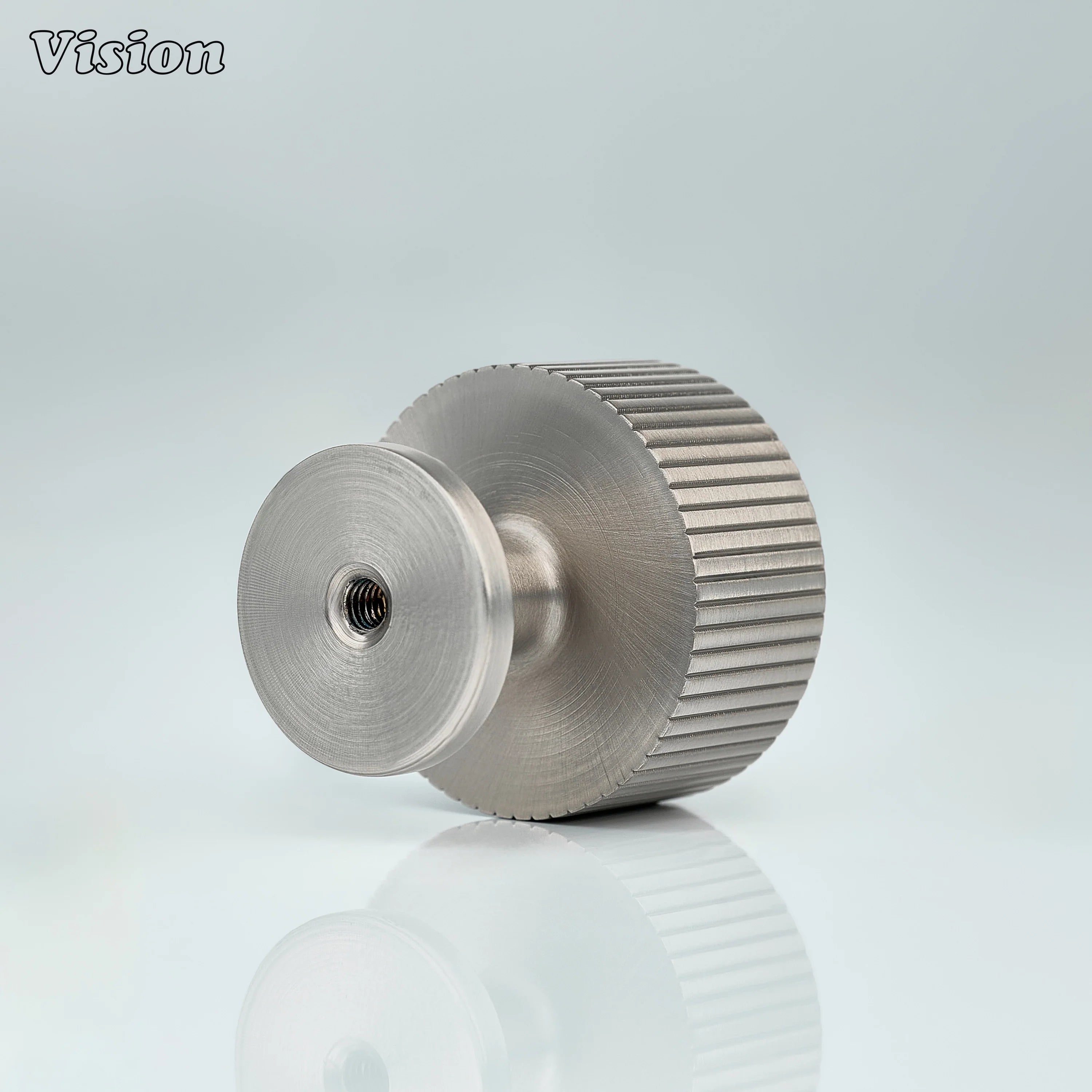 Silver brass cabinet knob suitable for cabinets, wardrobes, and drawer fronts