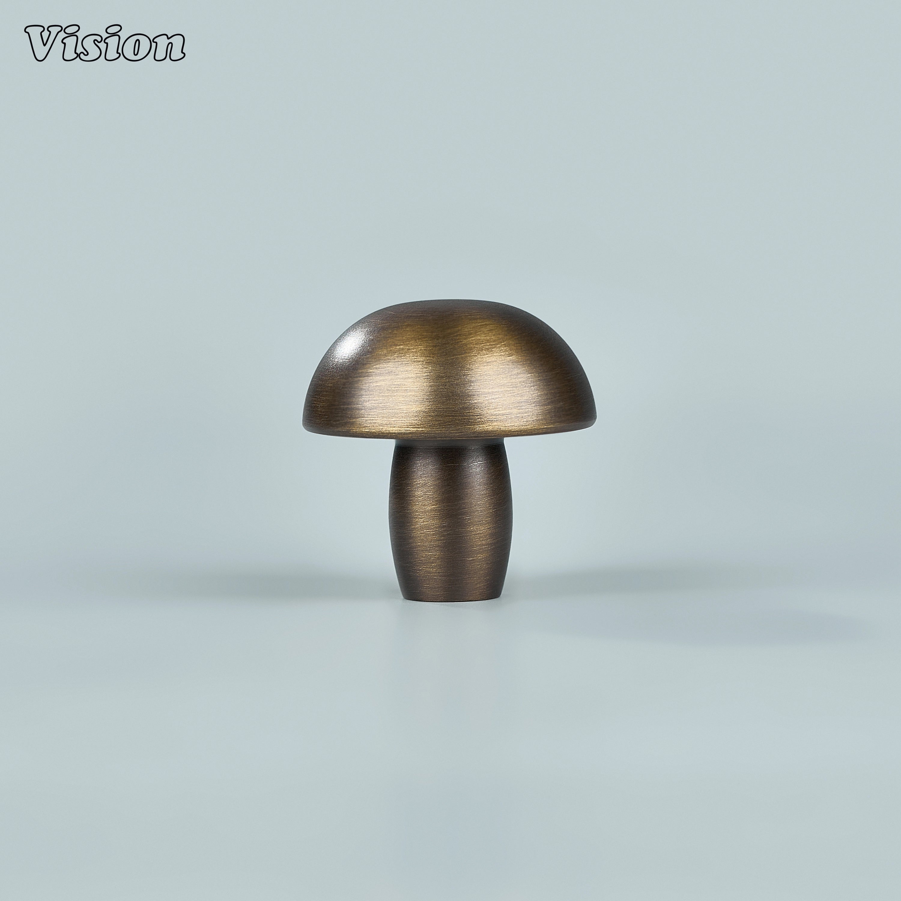 Antique Bronze solid brass mushroom cabinet knob with smooth round profile for classic kitchen cabinets and drawers