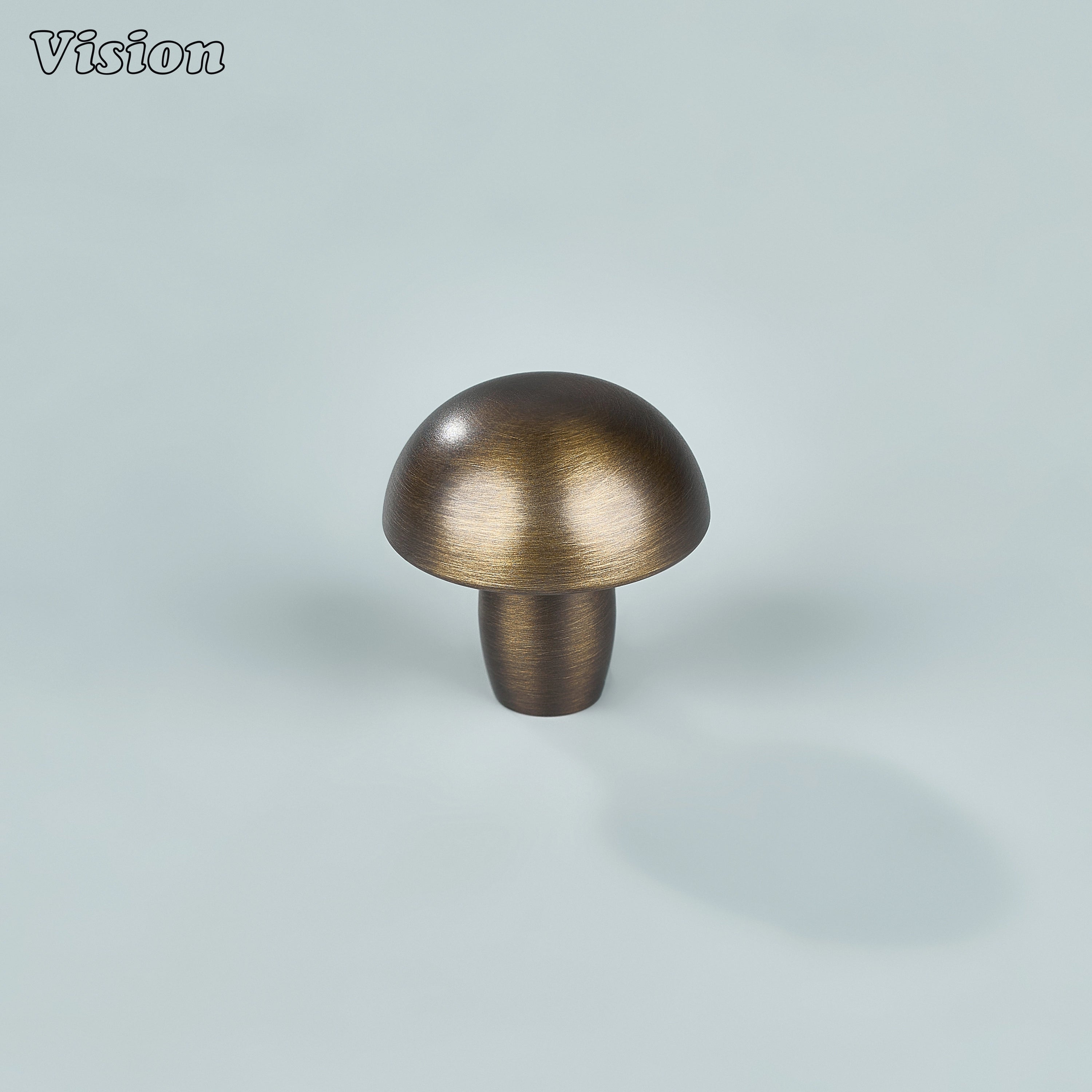 Premium Antique Bronze cabinet knob with rounded mushroom profile for kitchen cupboards and drawer units