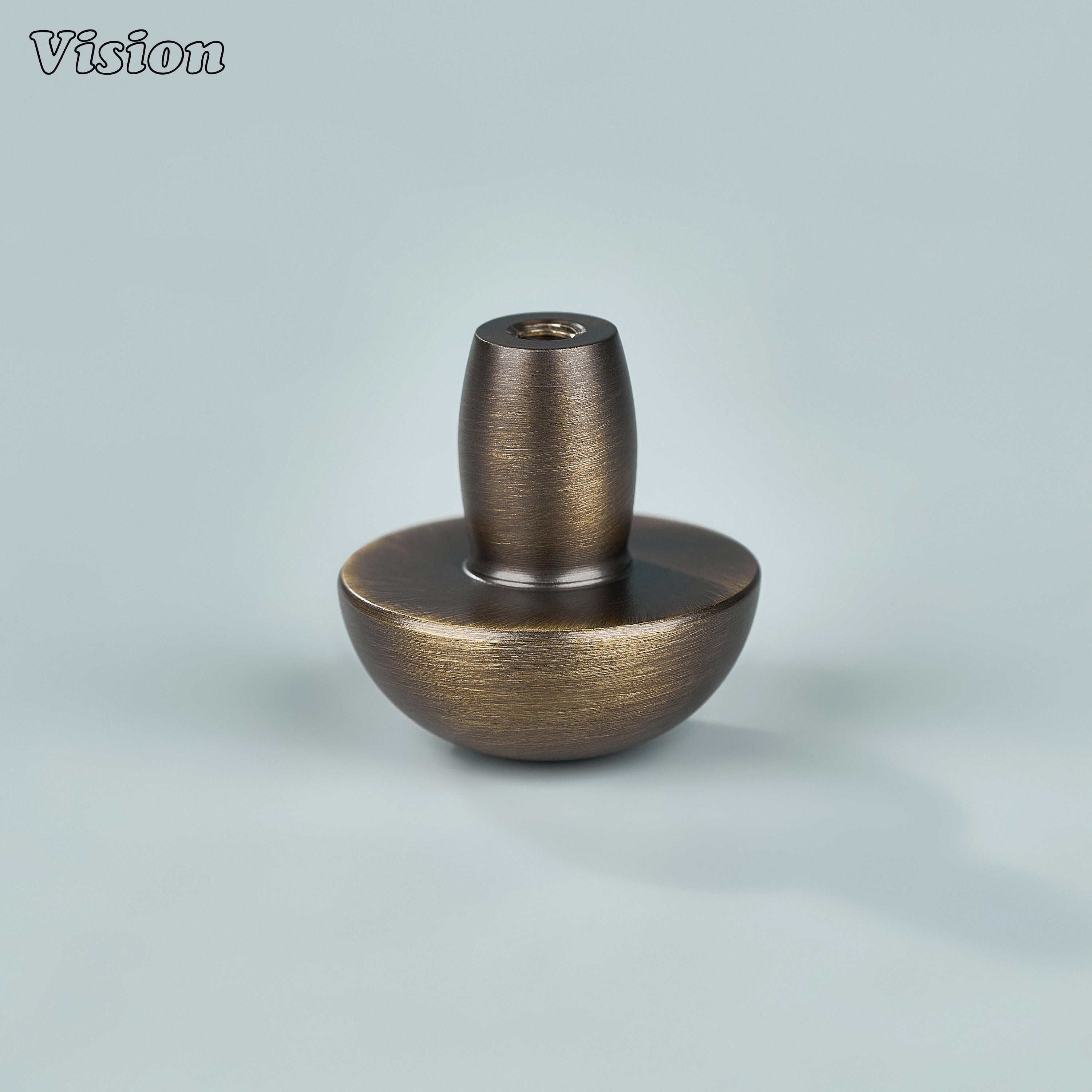 Antique Bronze mushroom cabinet knob with elegant satin brass finish for furniture cabinets and wardrobes