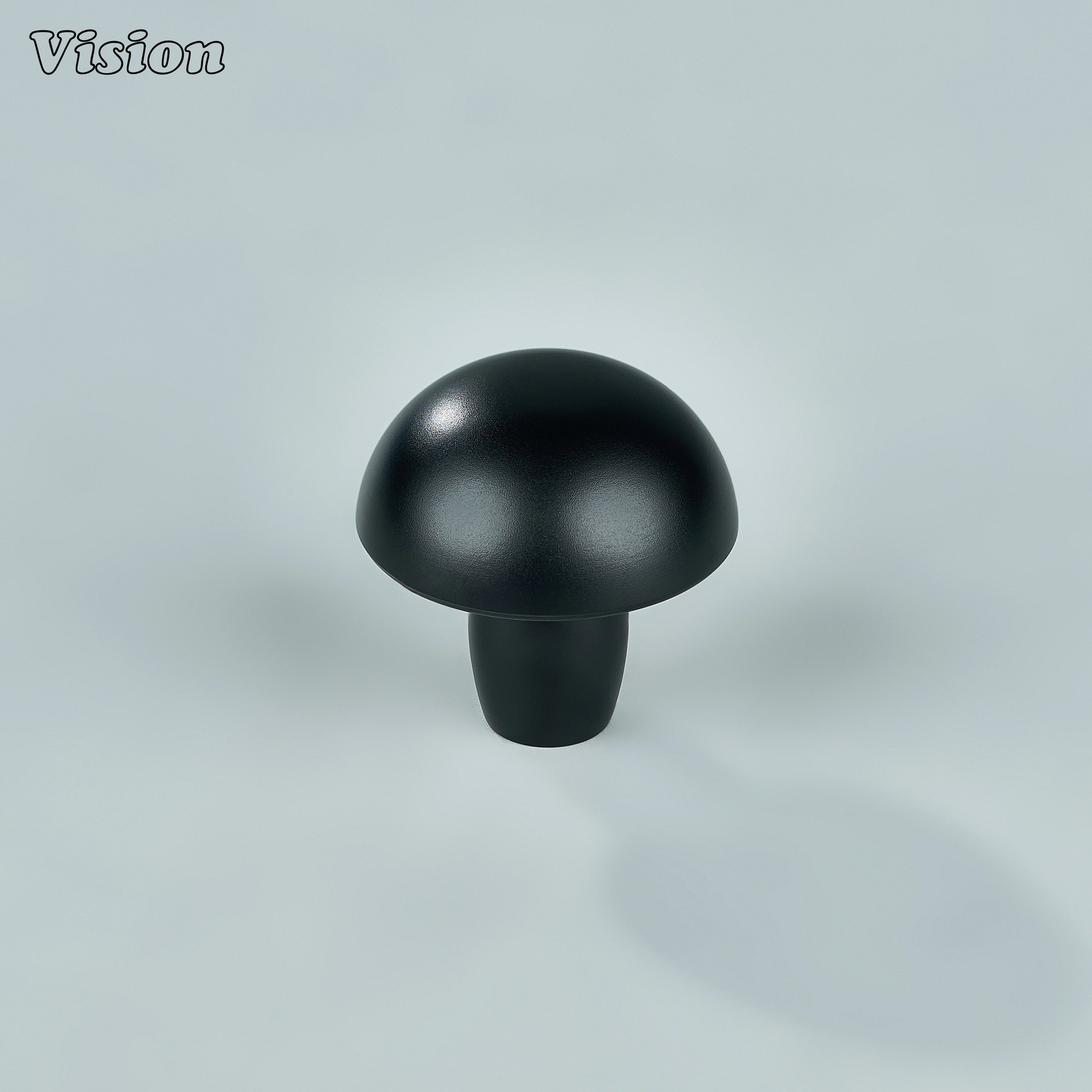 Premium Black cabinet knob with rounded mushroom profile for kitchen cupboards and storage cabinets