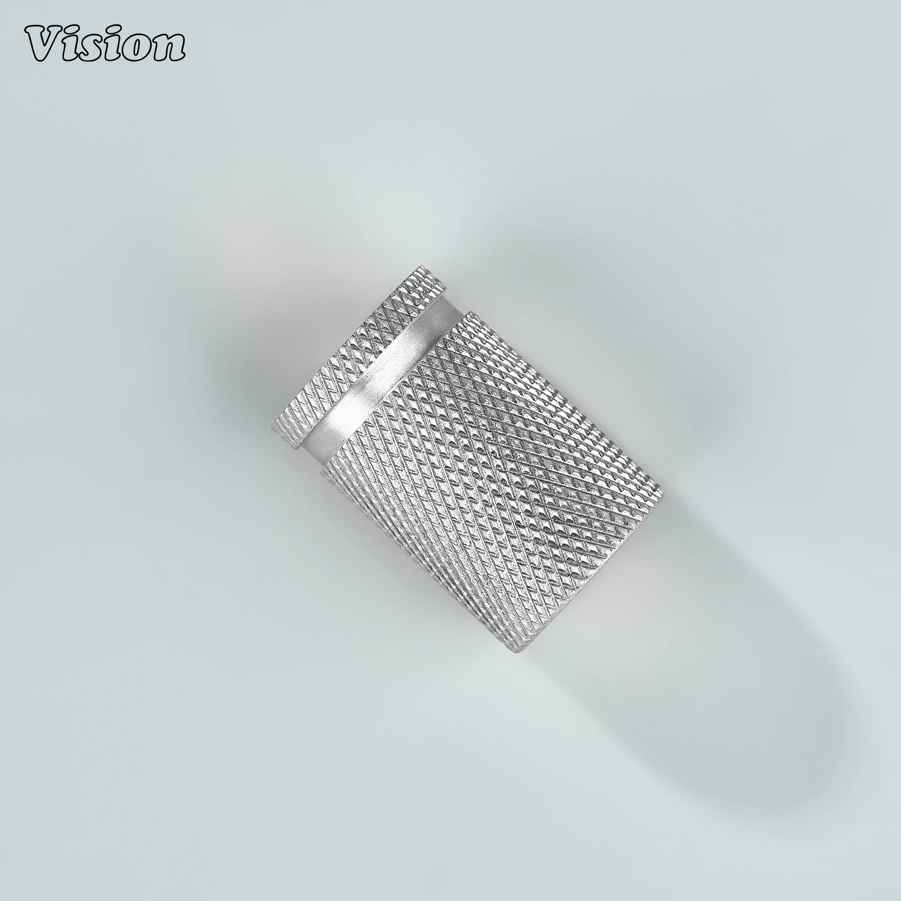 Elegant silver Azure cylinder knob used for dressers and vanities
