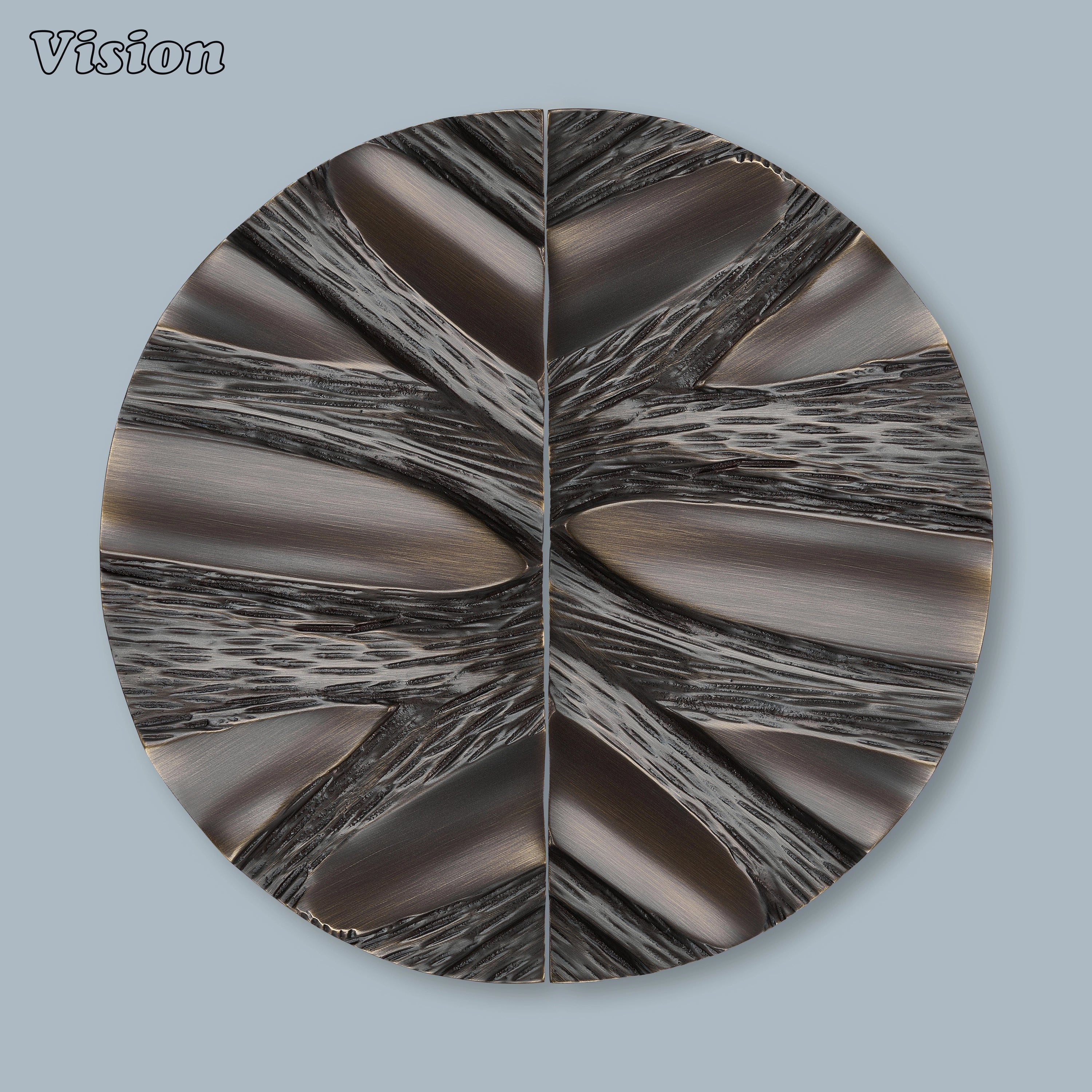 Antique Bronze textured semi circle door handle crafted from premium solid brass for statement entryways.