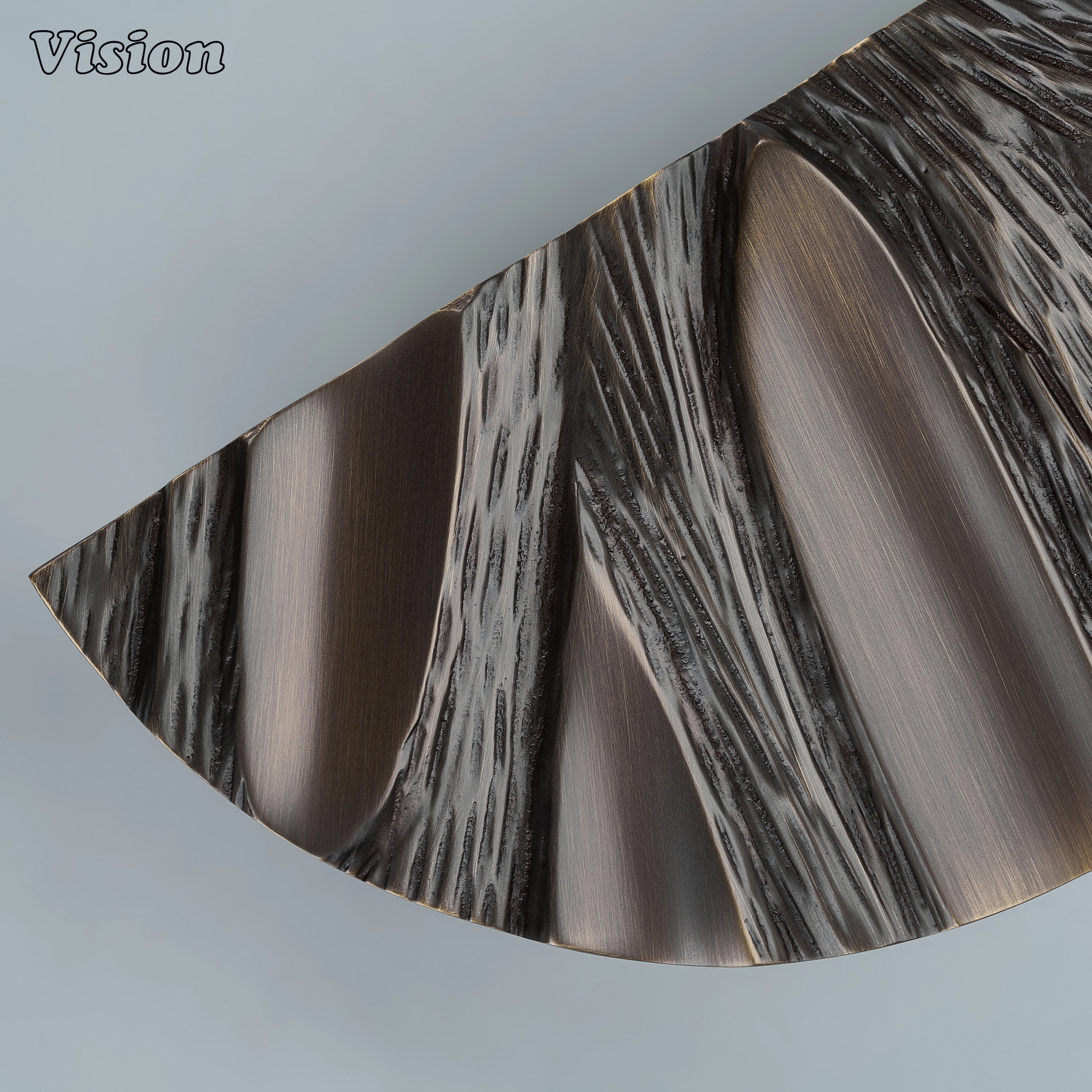 Luxury Antique Bronze sculptural pull handle for wooden doors in upscale residential spaces.
