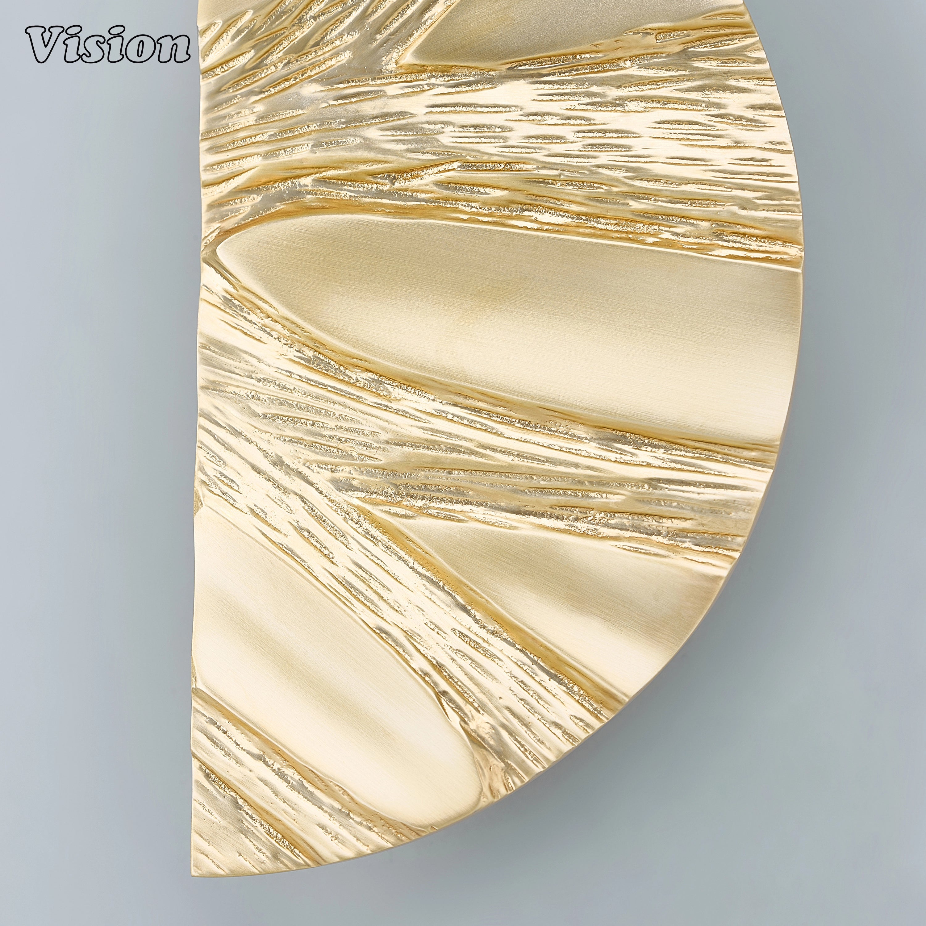 Decorative Gold handcrafted semi circle door handle for wooden entrance doors, luxury homes, and hospitality projects.