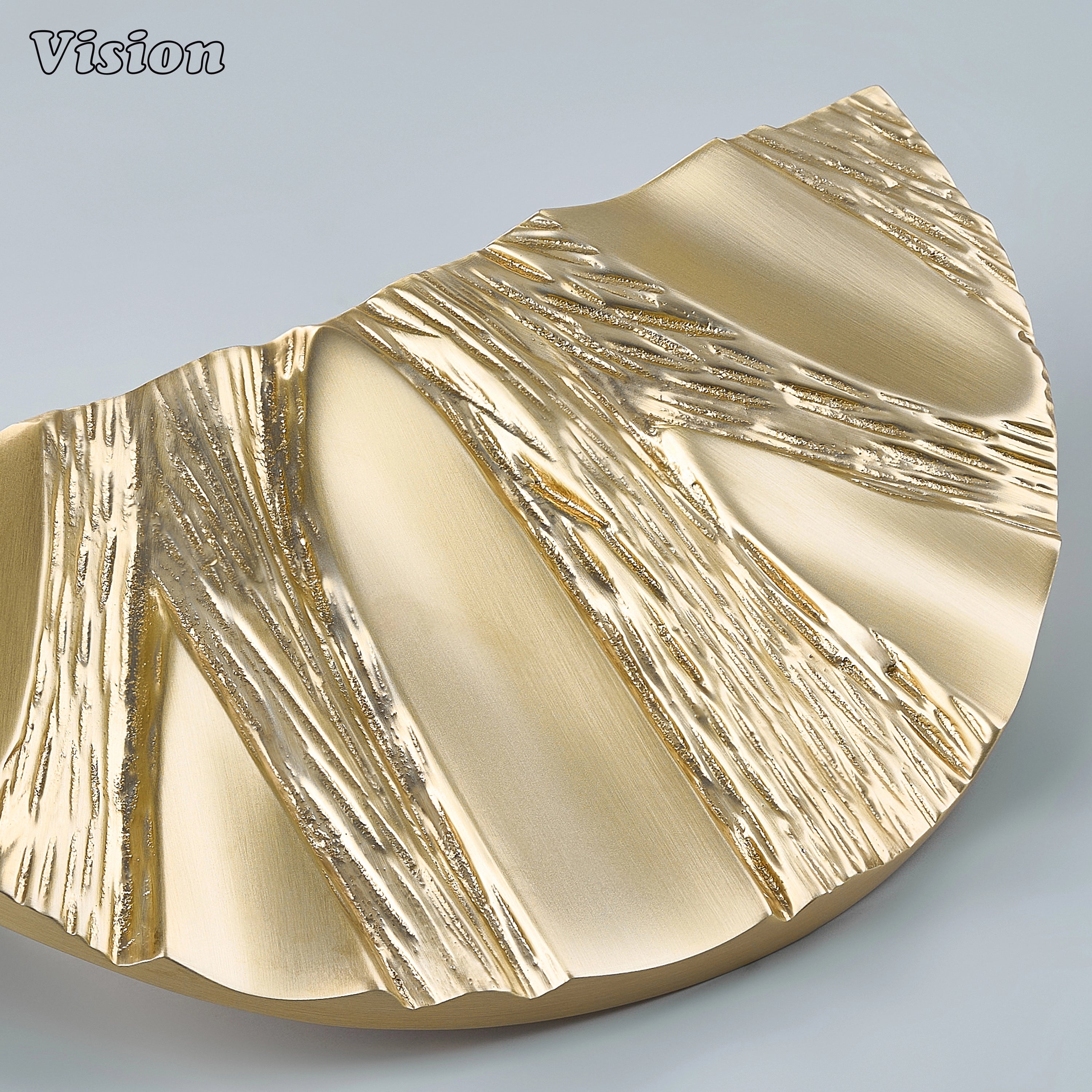 Elegant Gold sculpted semi circle pull handle crafted from premium solid brass for statement entryways.