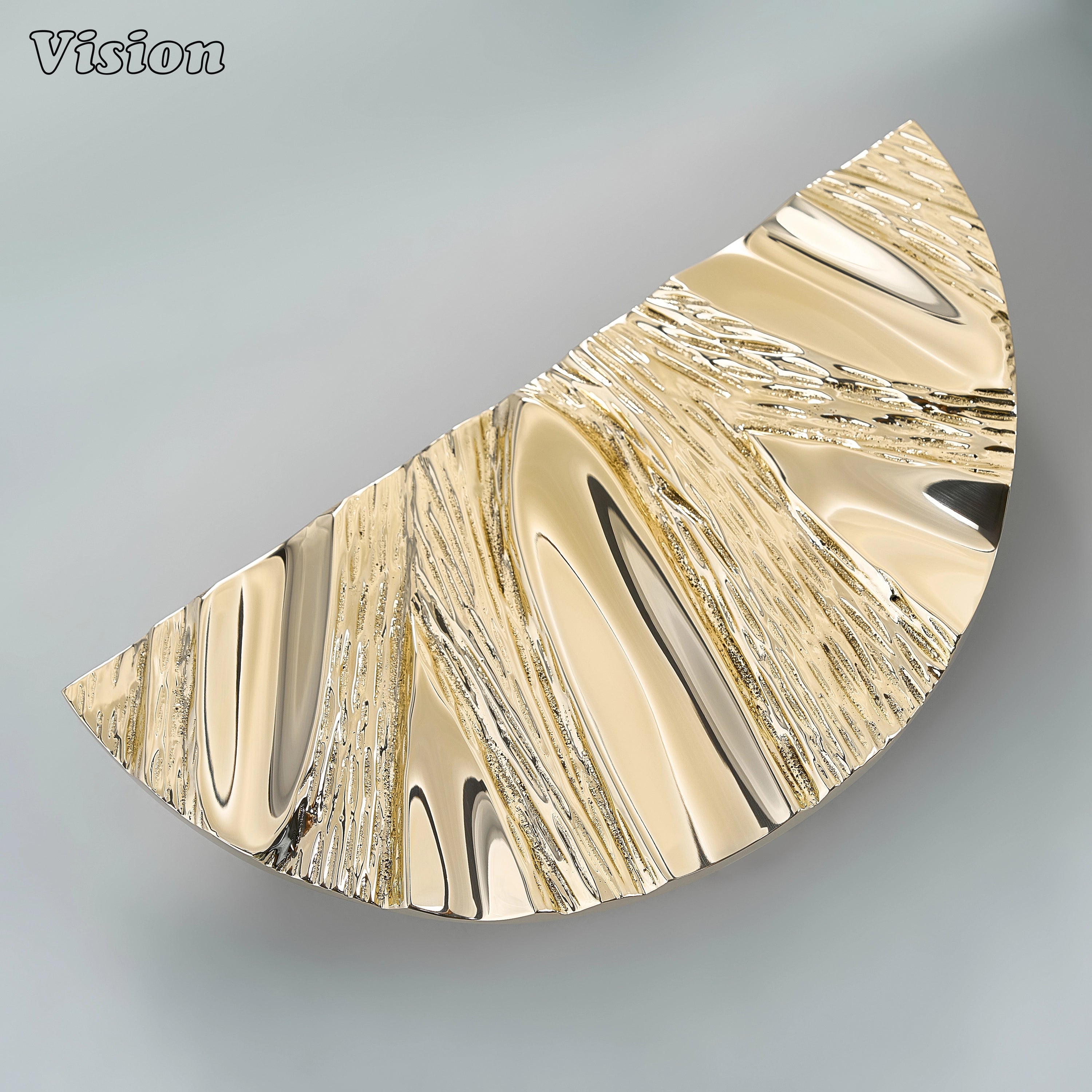 Polished Brass organic textured brass door handle for statement entryways.
