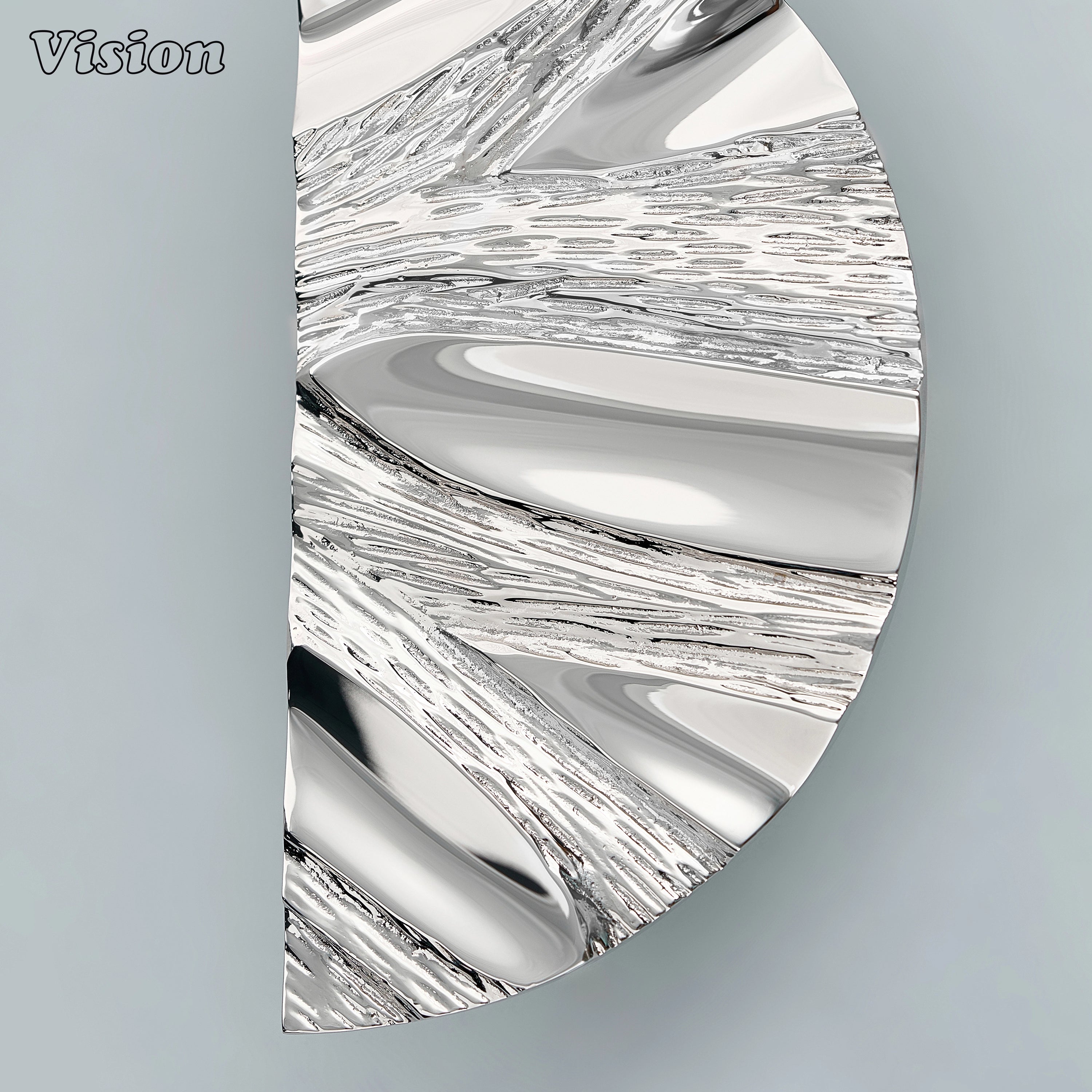Handcrafted Polished Nickel solid brass handle for statement pivot doors.