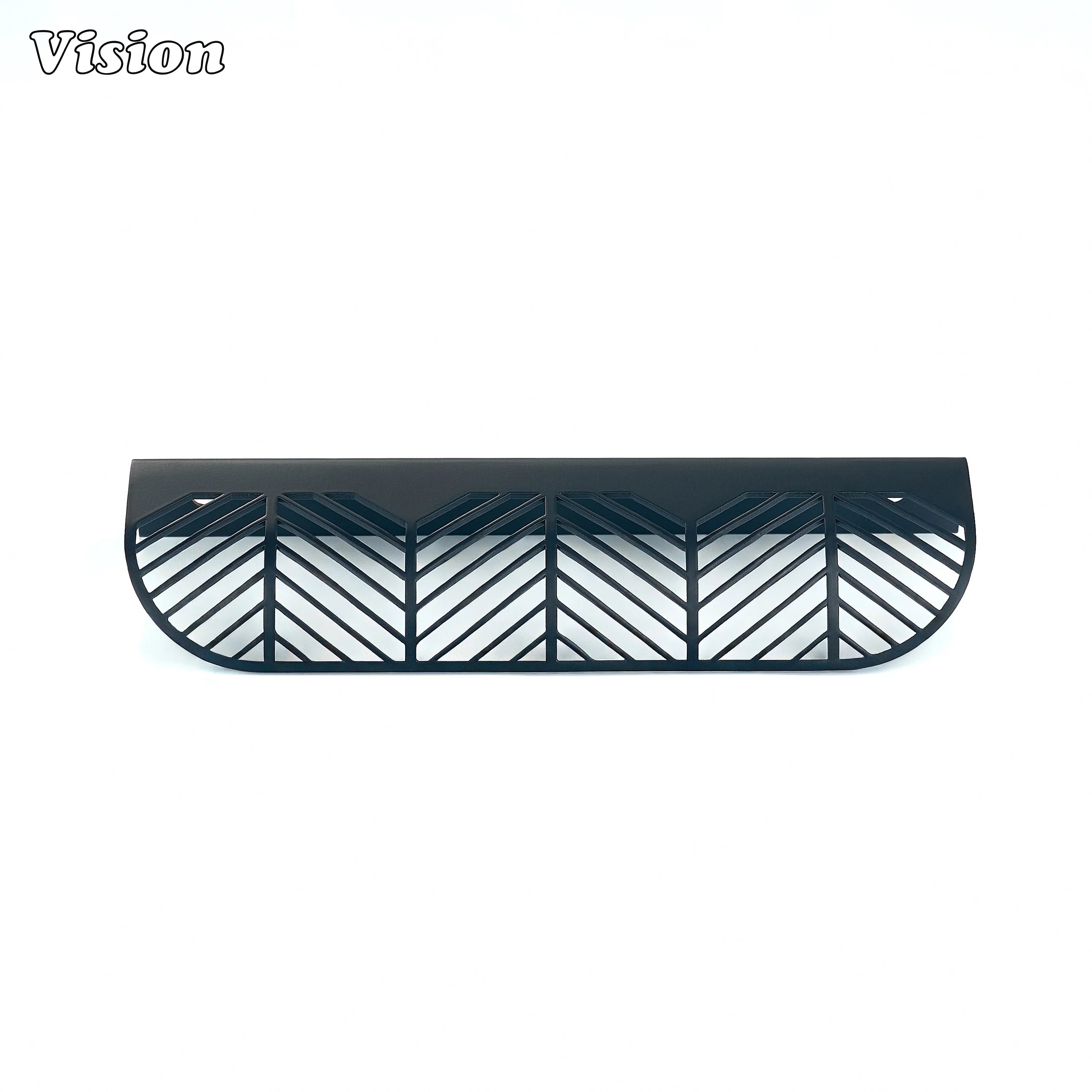 Plain Black brass cabinet handle with patterned cutwork for kitchens