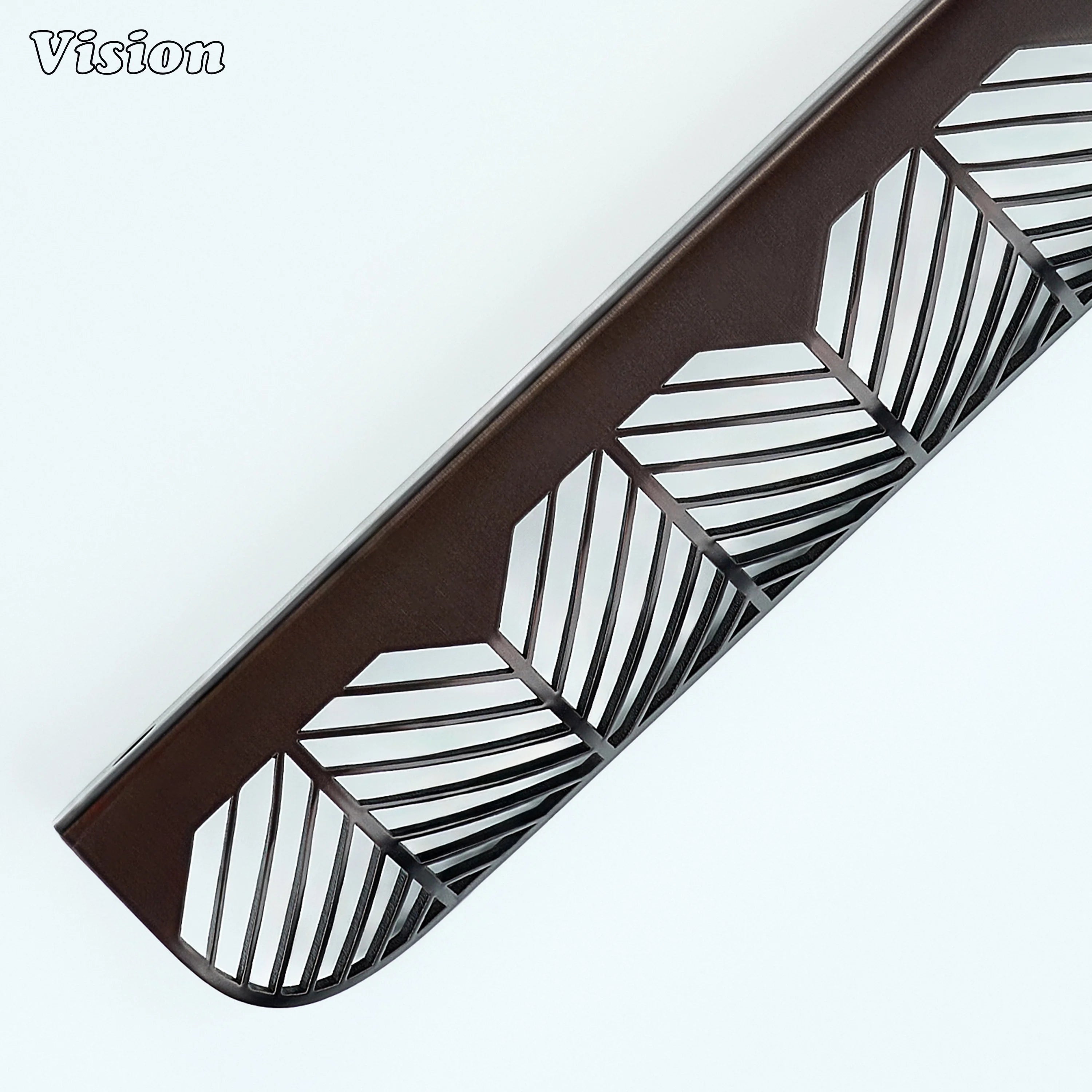 Oil Rubbed Bronze finish cabinet handle featuring leaf cut design