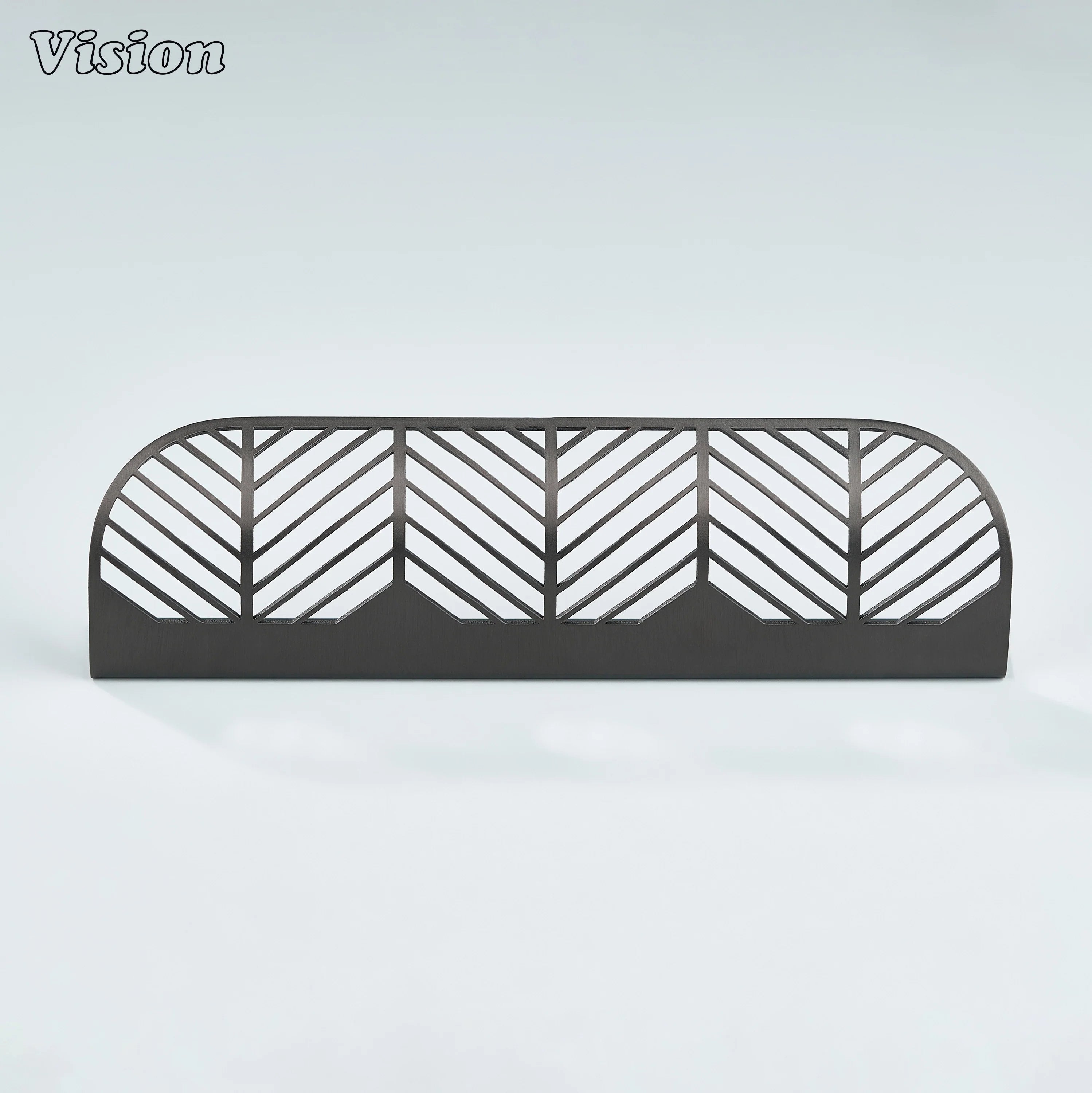 Plain Gunmetal brass cabinet handle with cutwork design for kitchens