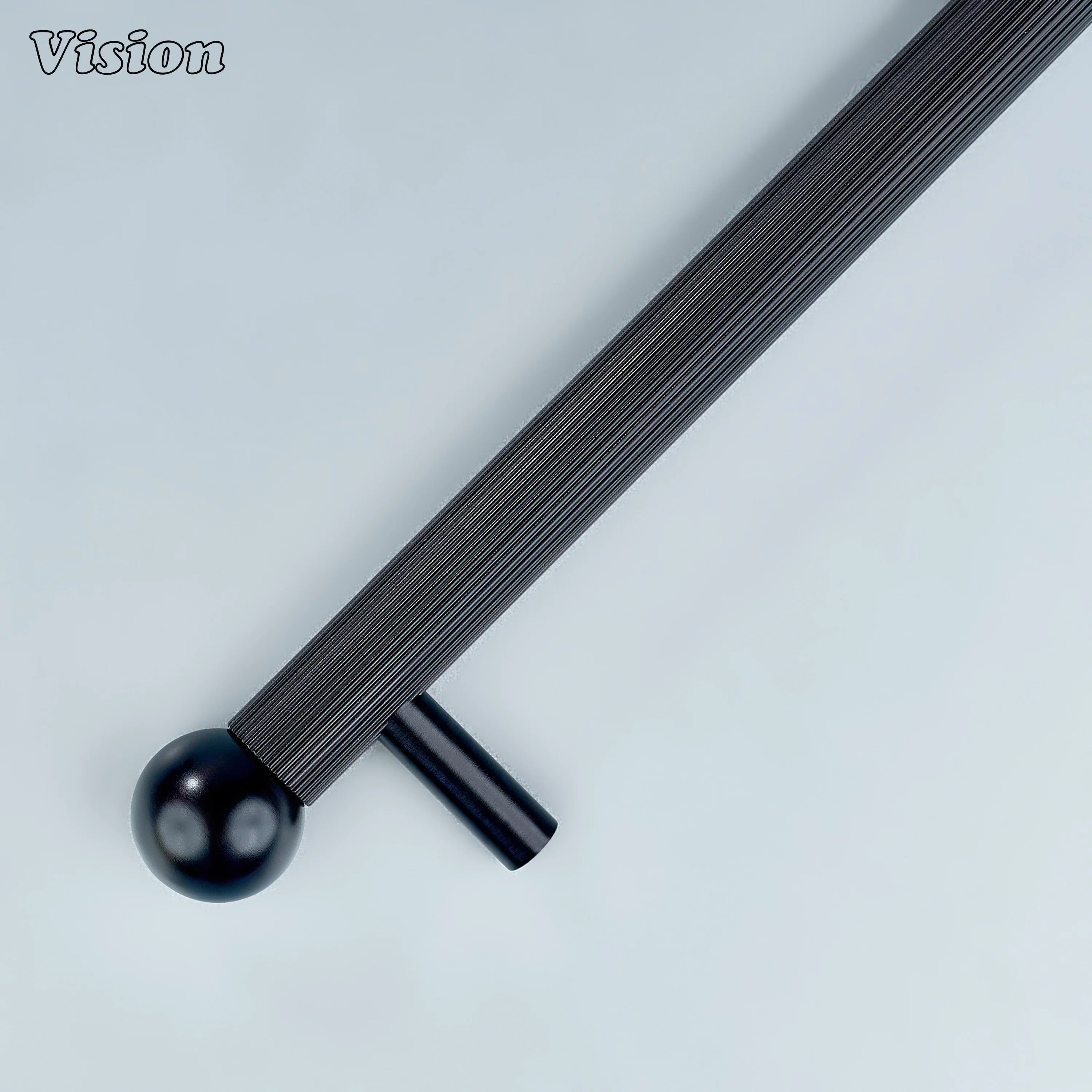 Vintage Oil Rubbed Bronze knurled pull with brass spheres for drawer use.