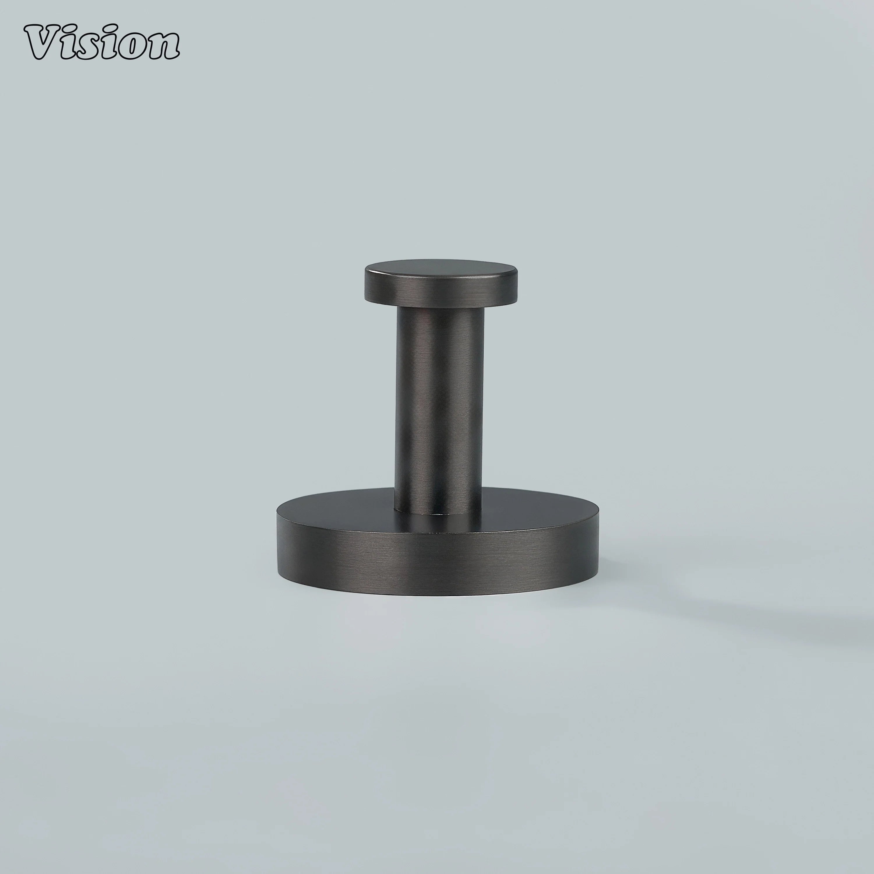 Solid brass wall hook in Gunmetal with smooth round profile for towels