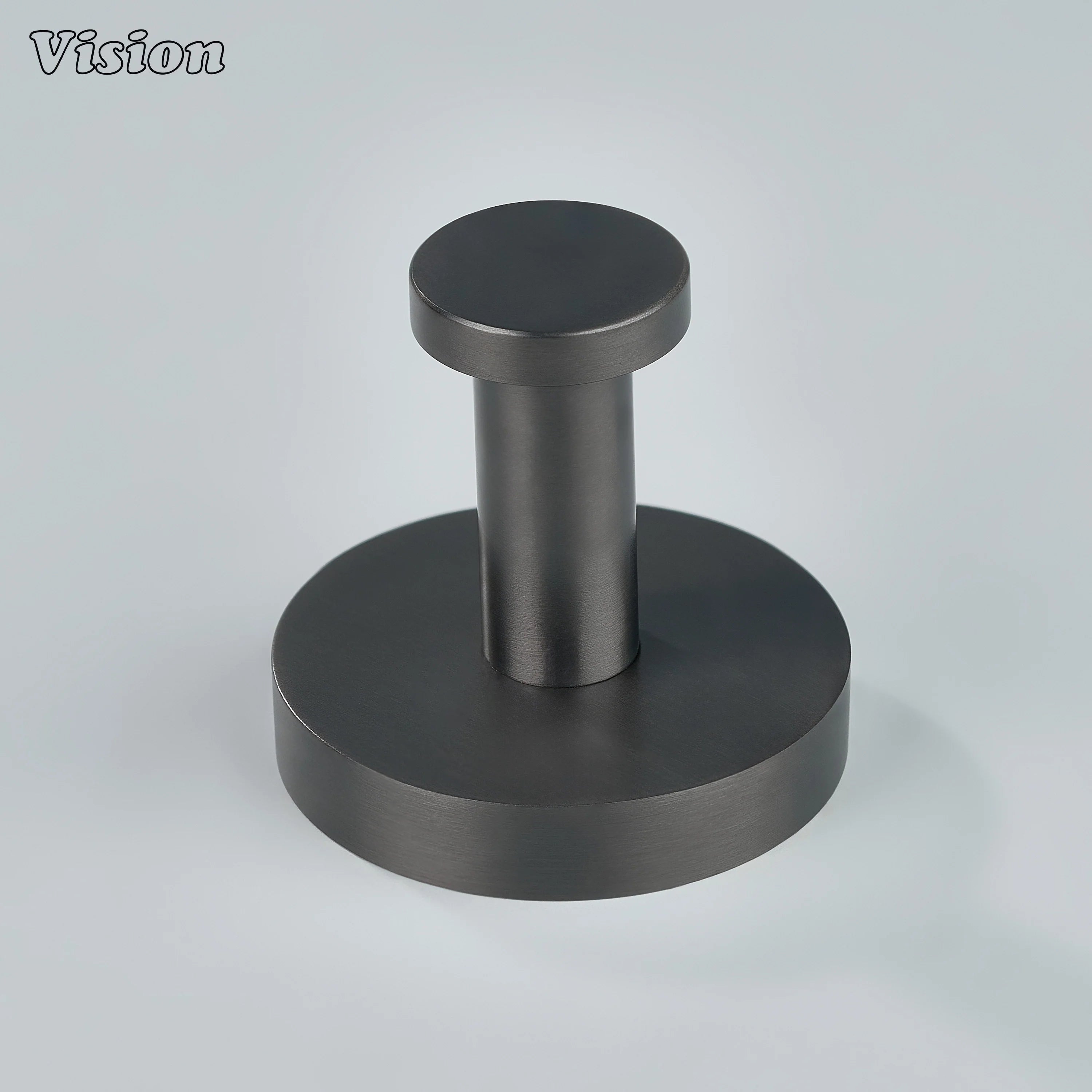 Minimal brass wall hook in Gunmetal for coats and accessories