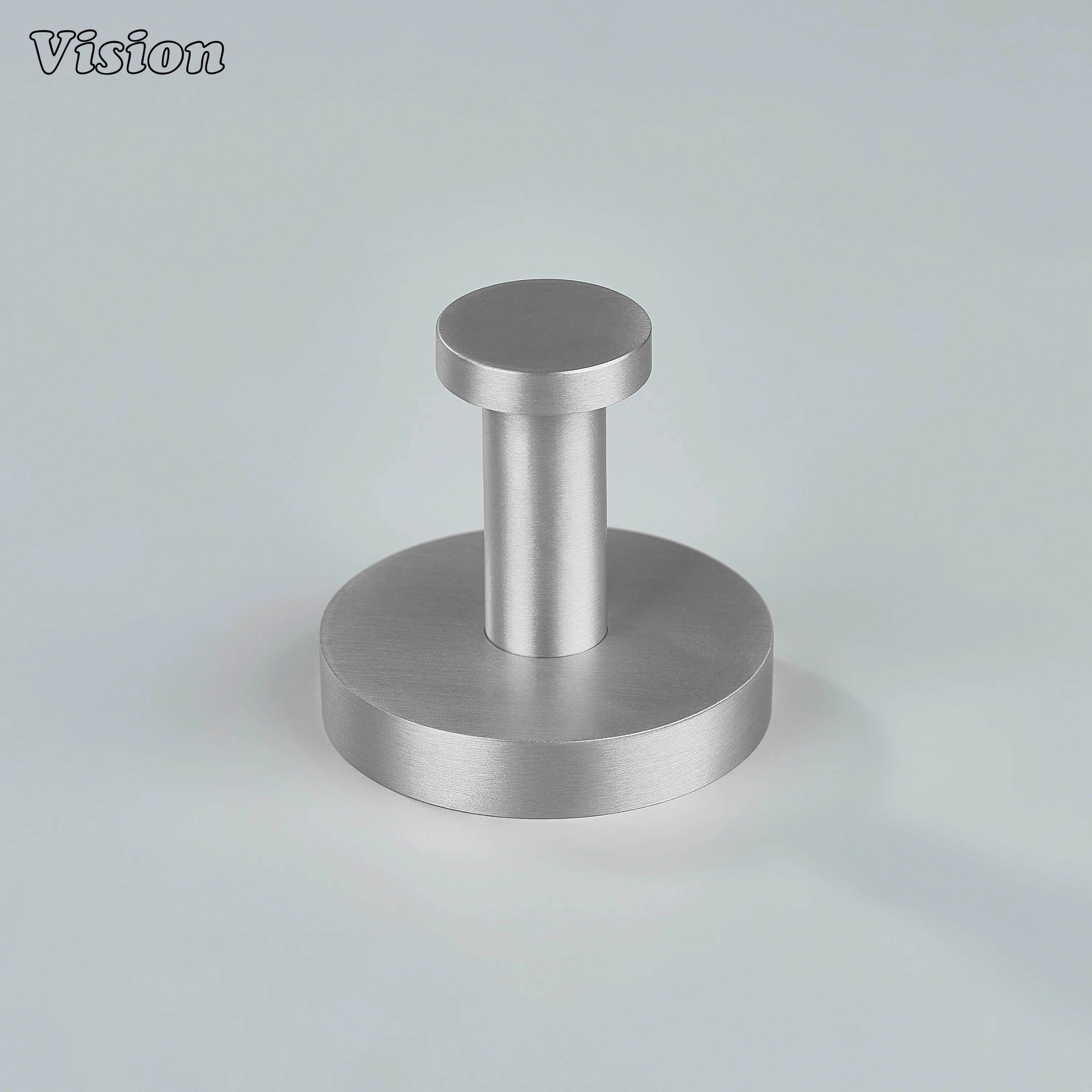 Plain profile Silver wall hook for wardrobes and dressing areas