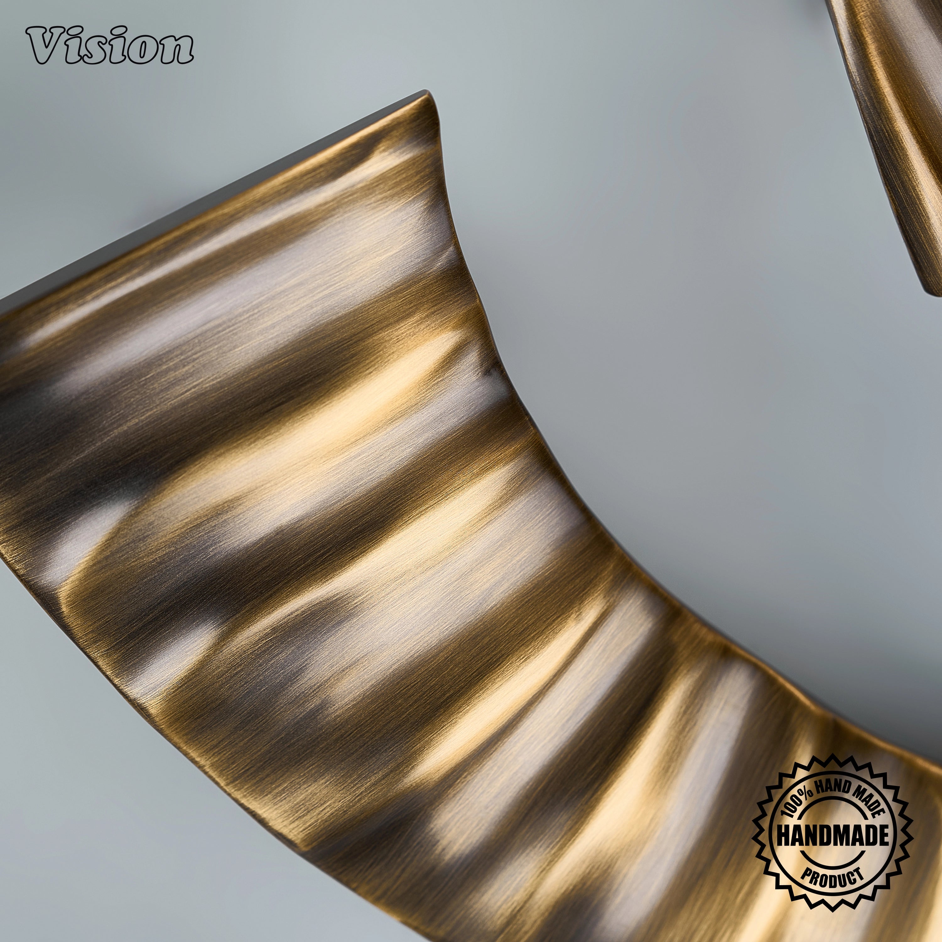 Antique Bronze handcrafted door handle with petal-like fluting and a sculptural profile for premium interior spaces.