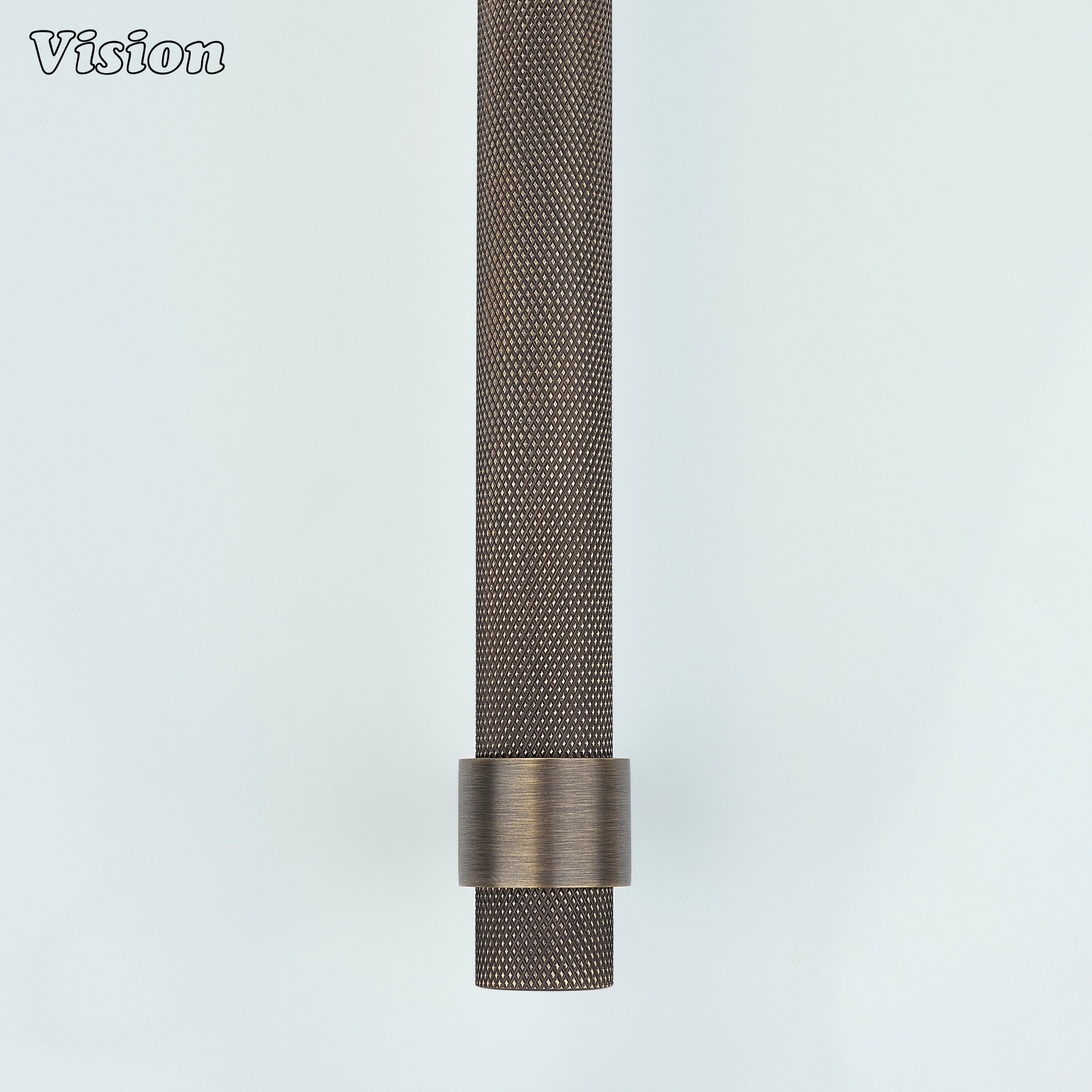 Antique Bronze appliance handle with precision knurled finish for designer appliance cabinetry.