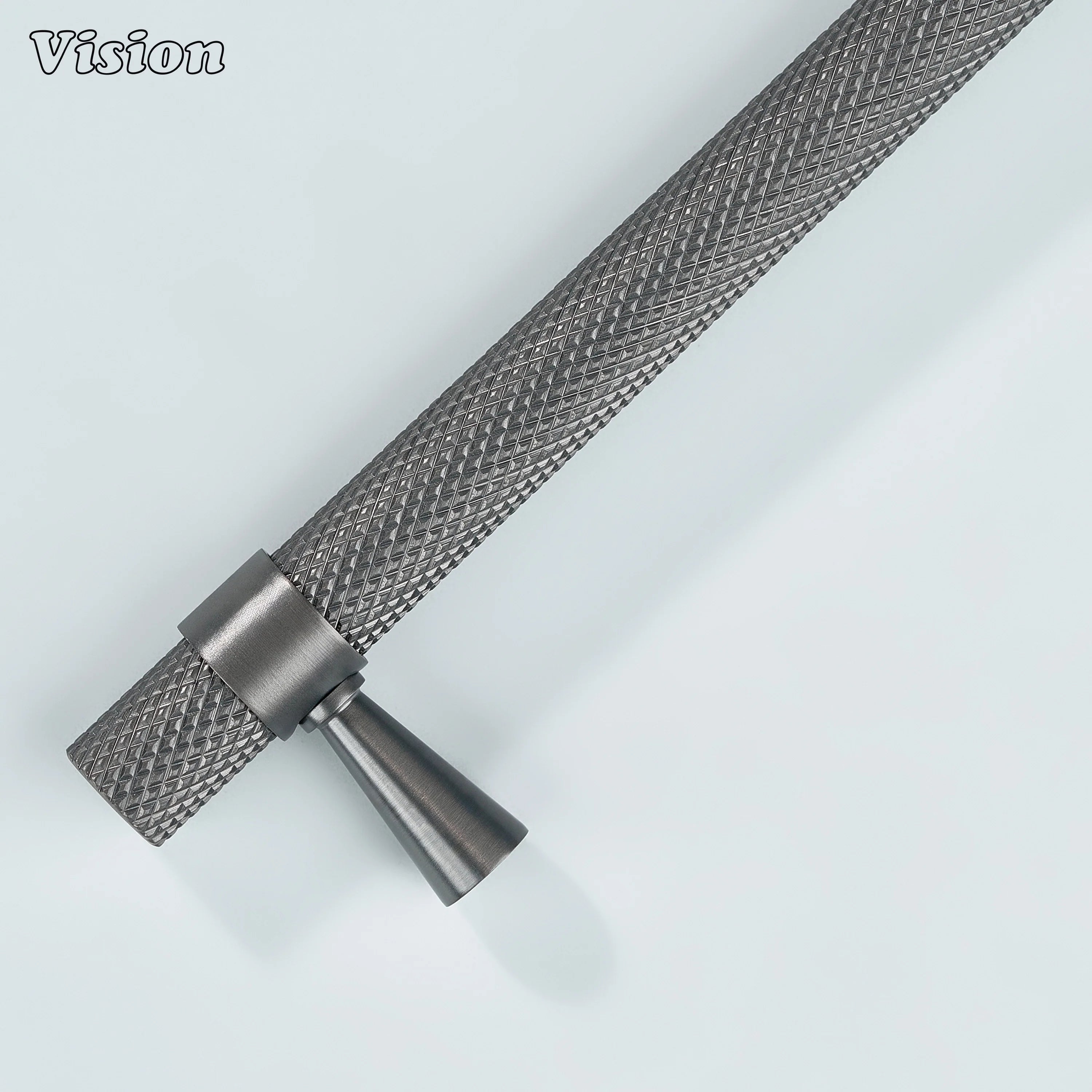 Durable gunmetal brass handle designed for cupboards and closets.