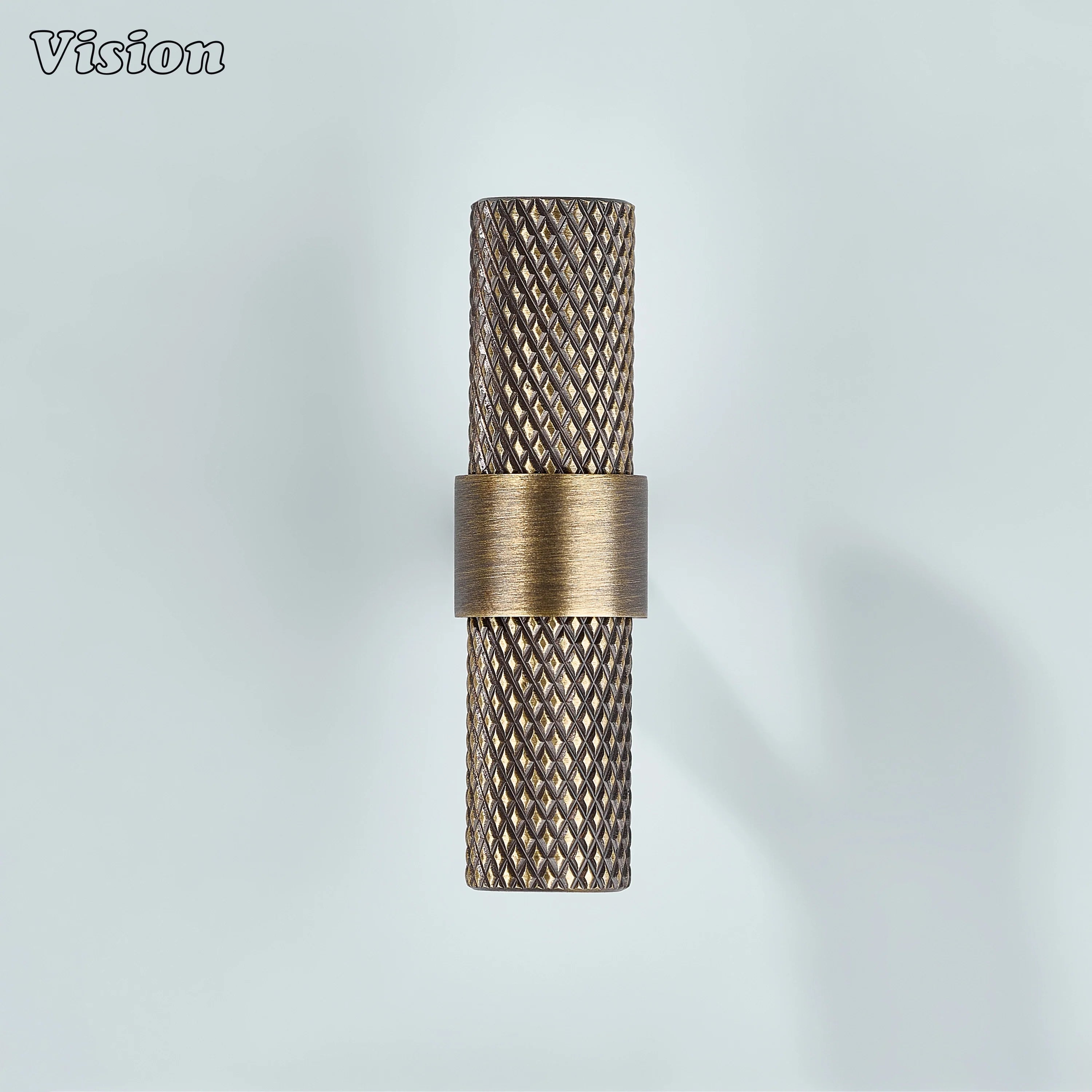 Premium antique bronze Canyon brass T-knob with fine texture for wardrobes.