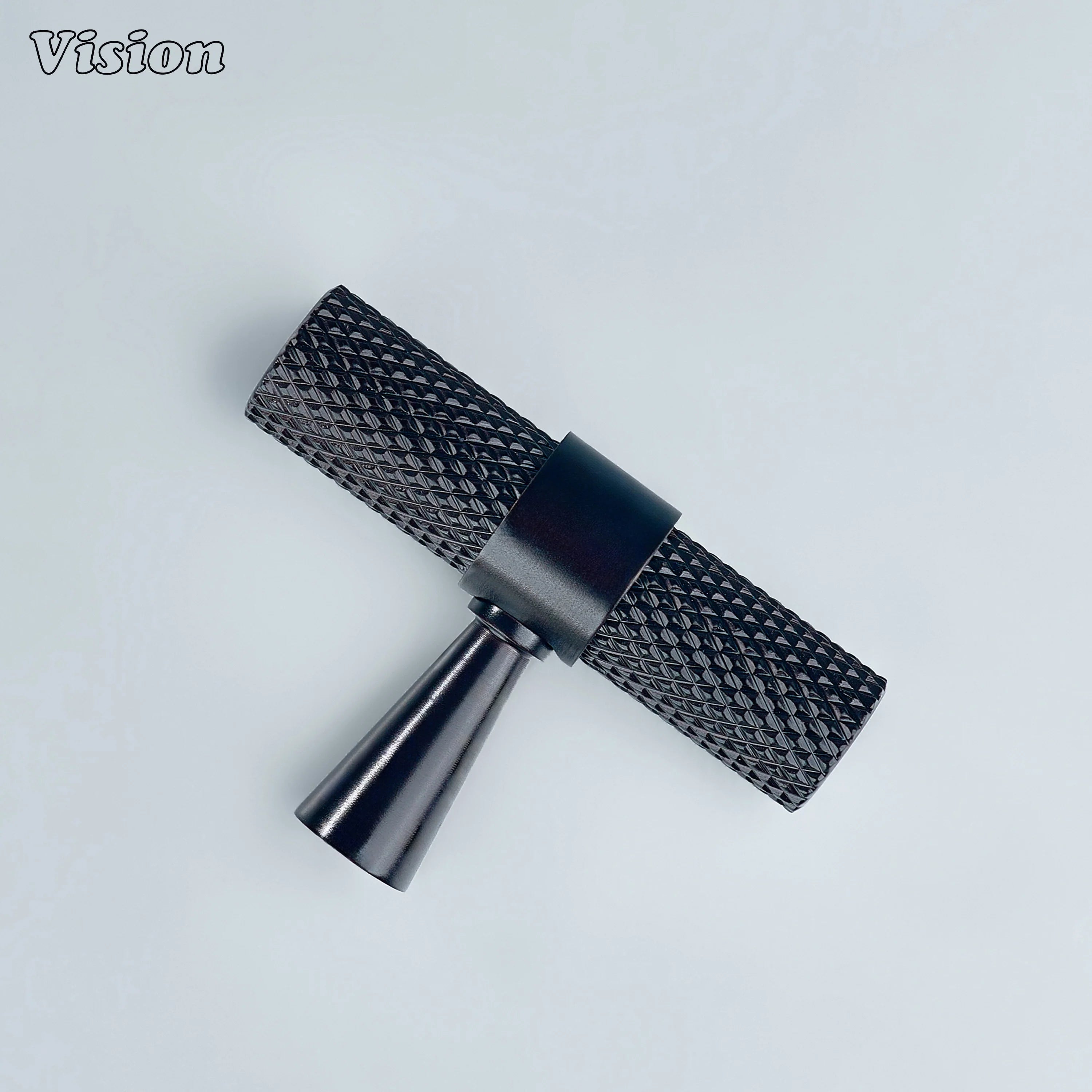 Solid brass oil rubbed bronze Canyon T-knob for bathroom cabinets.