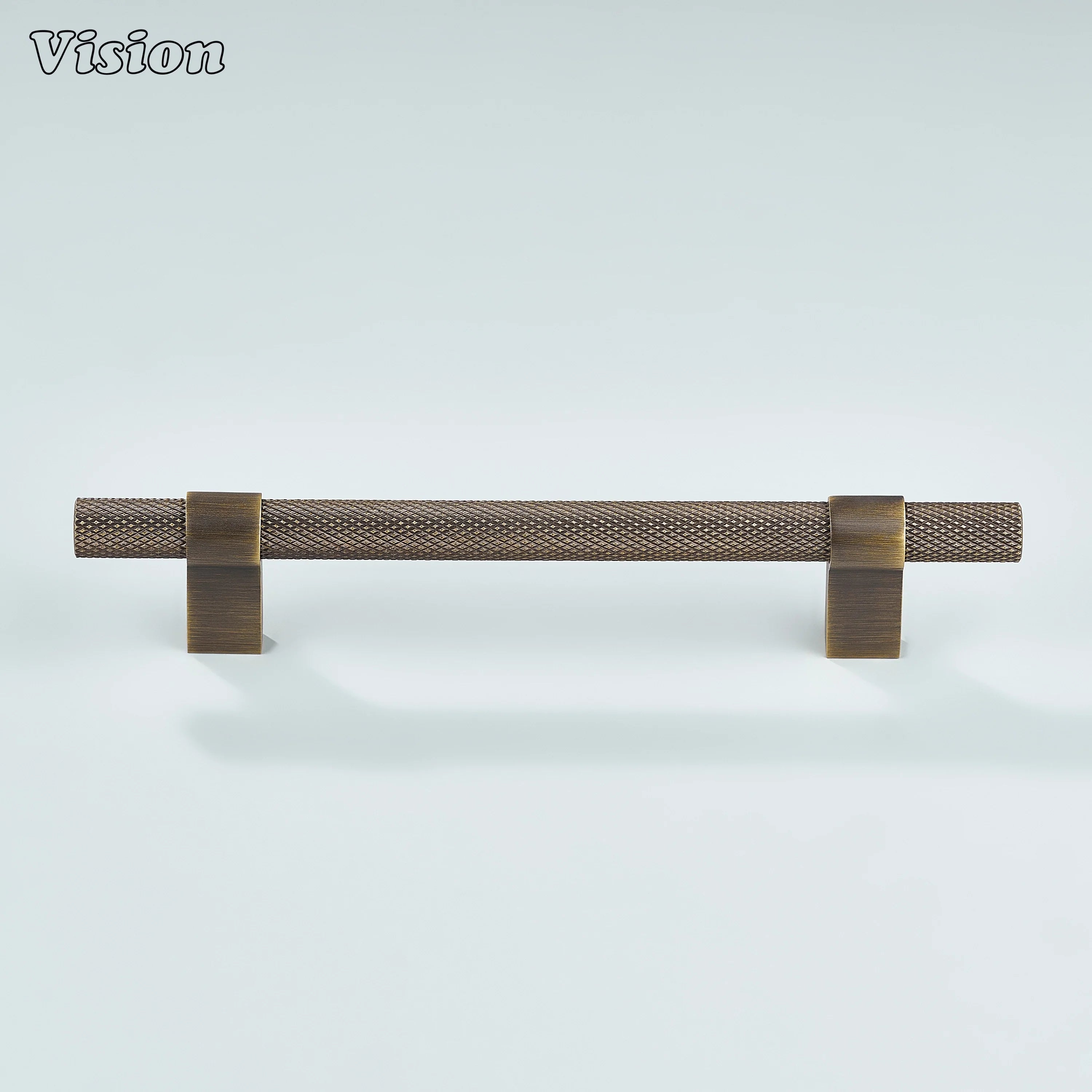 Celestia knurled handle in antique bronze ideal for drawers and decorative furniture.
