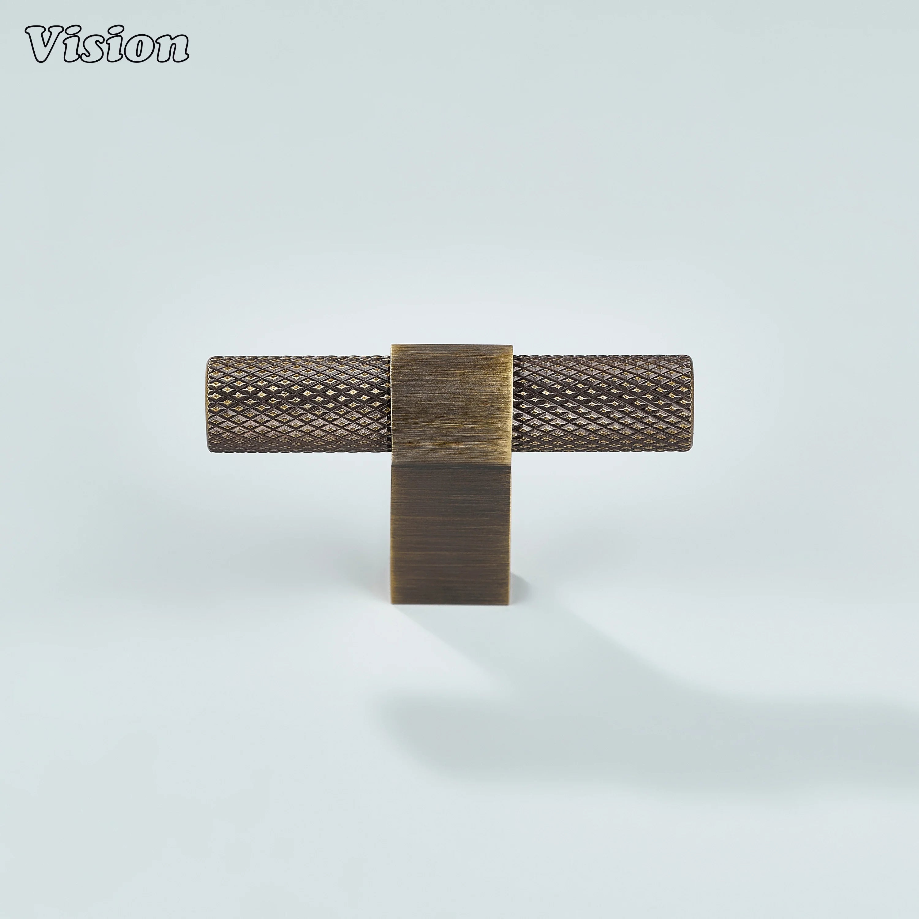 Celestia antique bronze textured T-knob ideal for wardrobes and drawers.