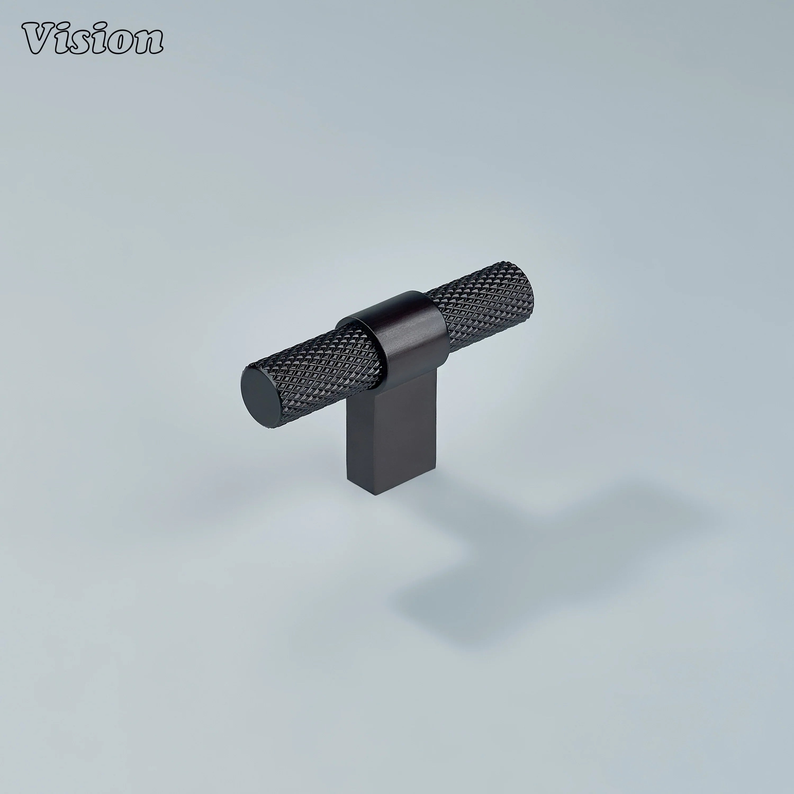 Deep bronze knurled T-knob ideal for wardrobes, dressers, and drawers.