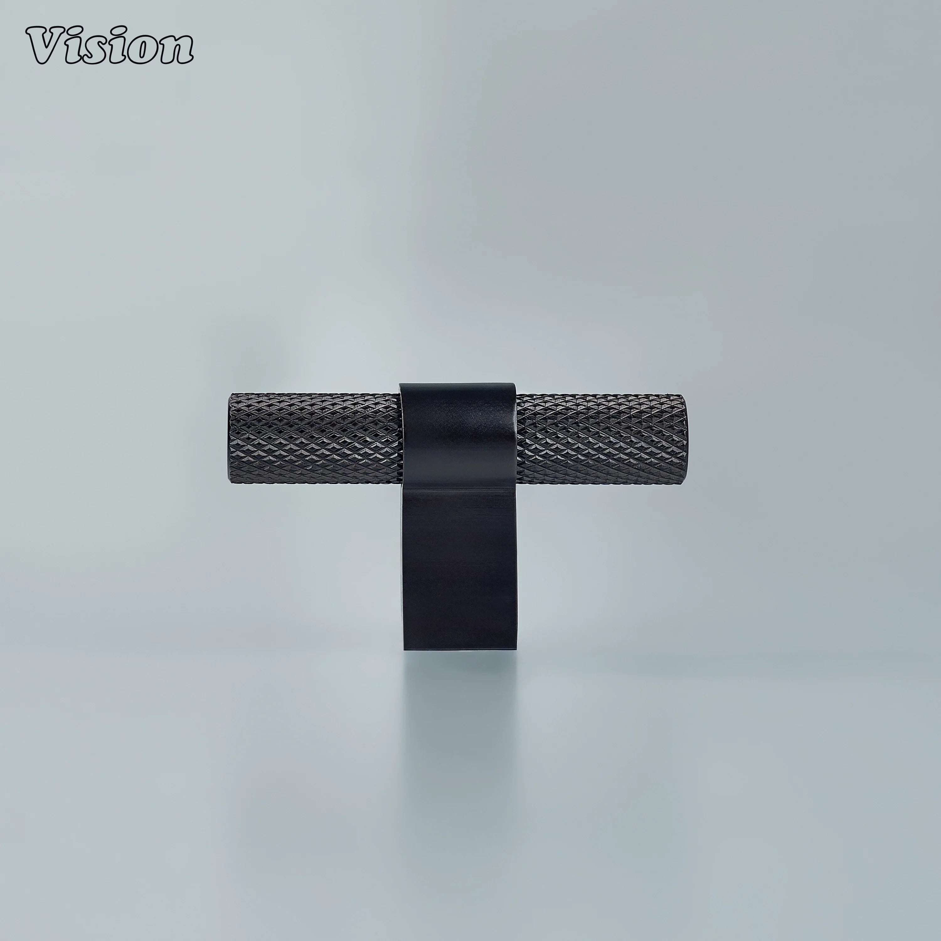 Oil rubbed bronze Celestia T-knob with bold texture for premium cabinetry.