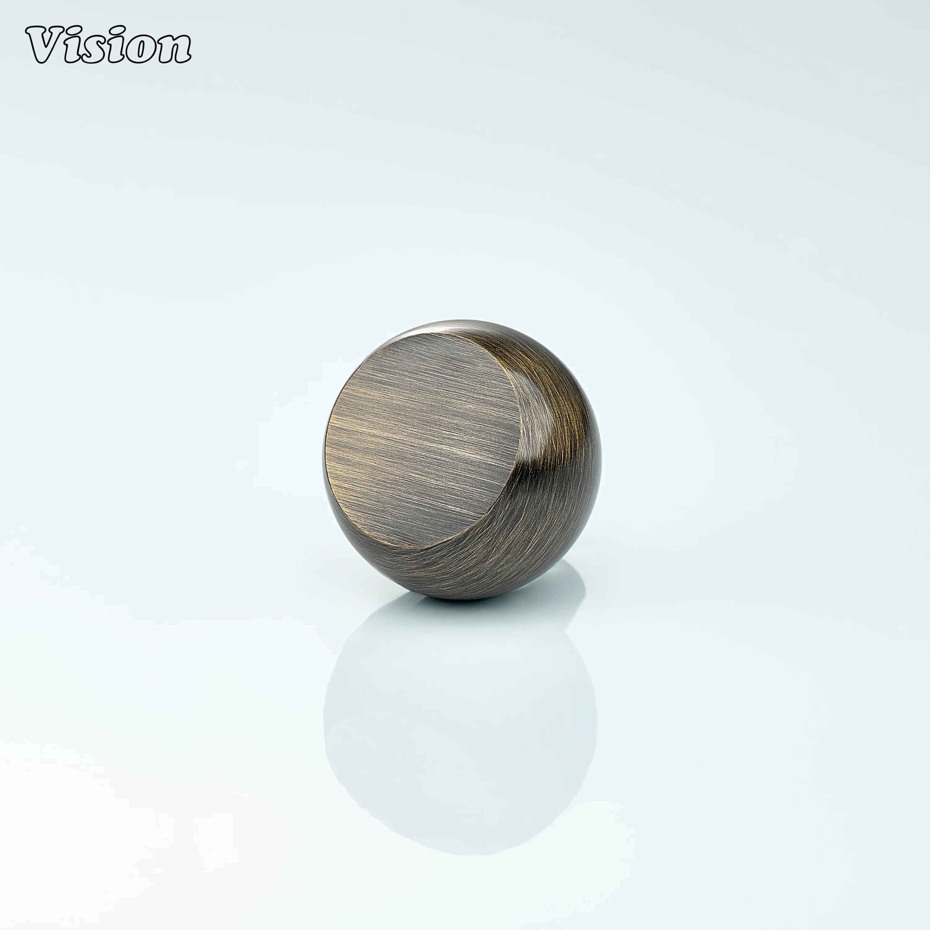Antique Bronze solid brass cabinet knob with round half ball design, ideal for classic kitchen cabinets