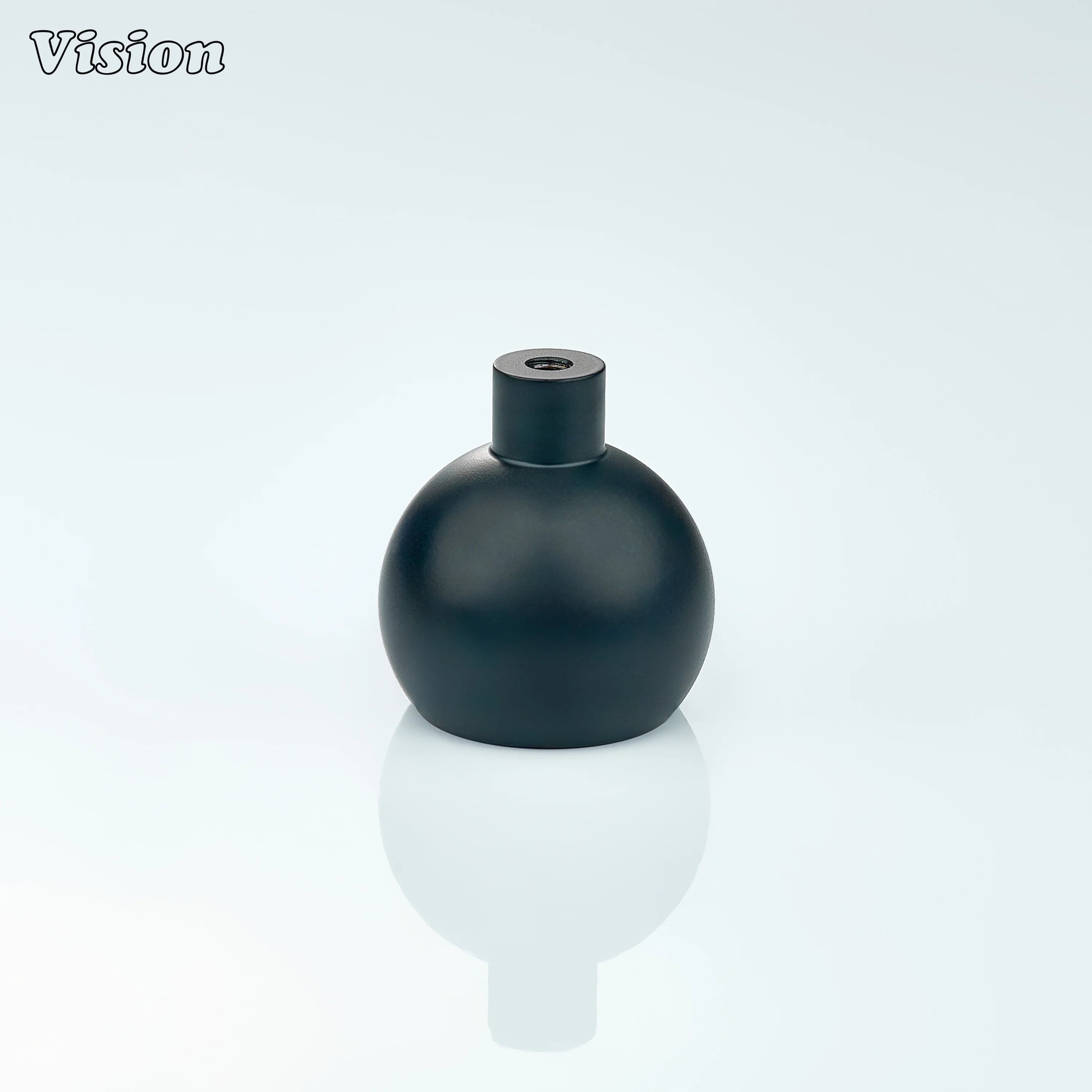 Solid brass cabinet knob in Black with half sphere design, perfect for furniture cabinets