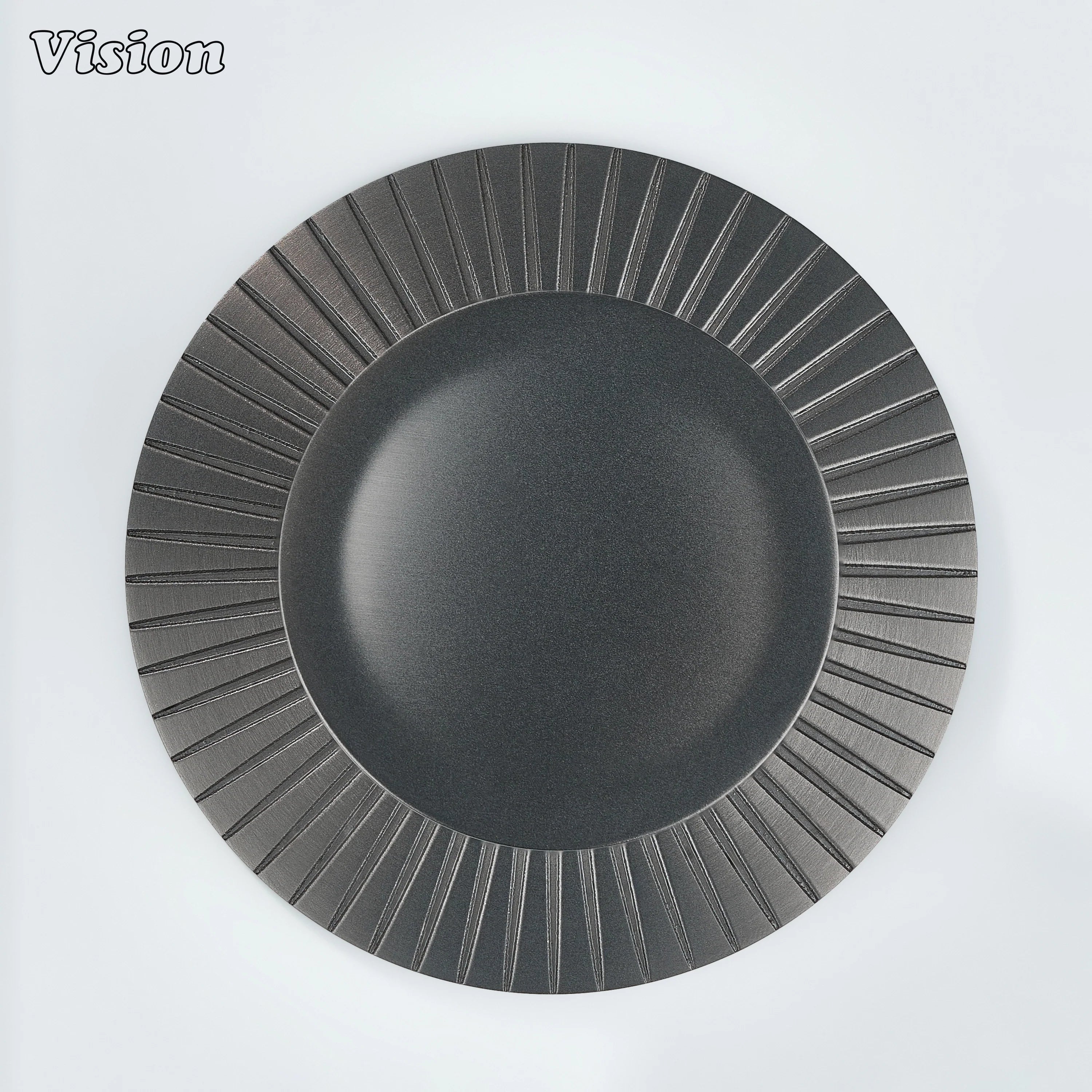 Comet Solid Brass Knob with Star Knurled Circular Plate Gunmetal finish for drawers