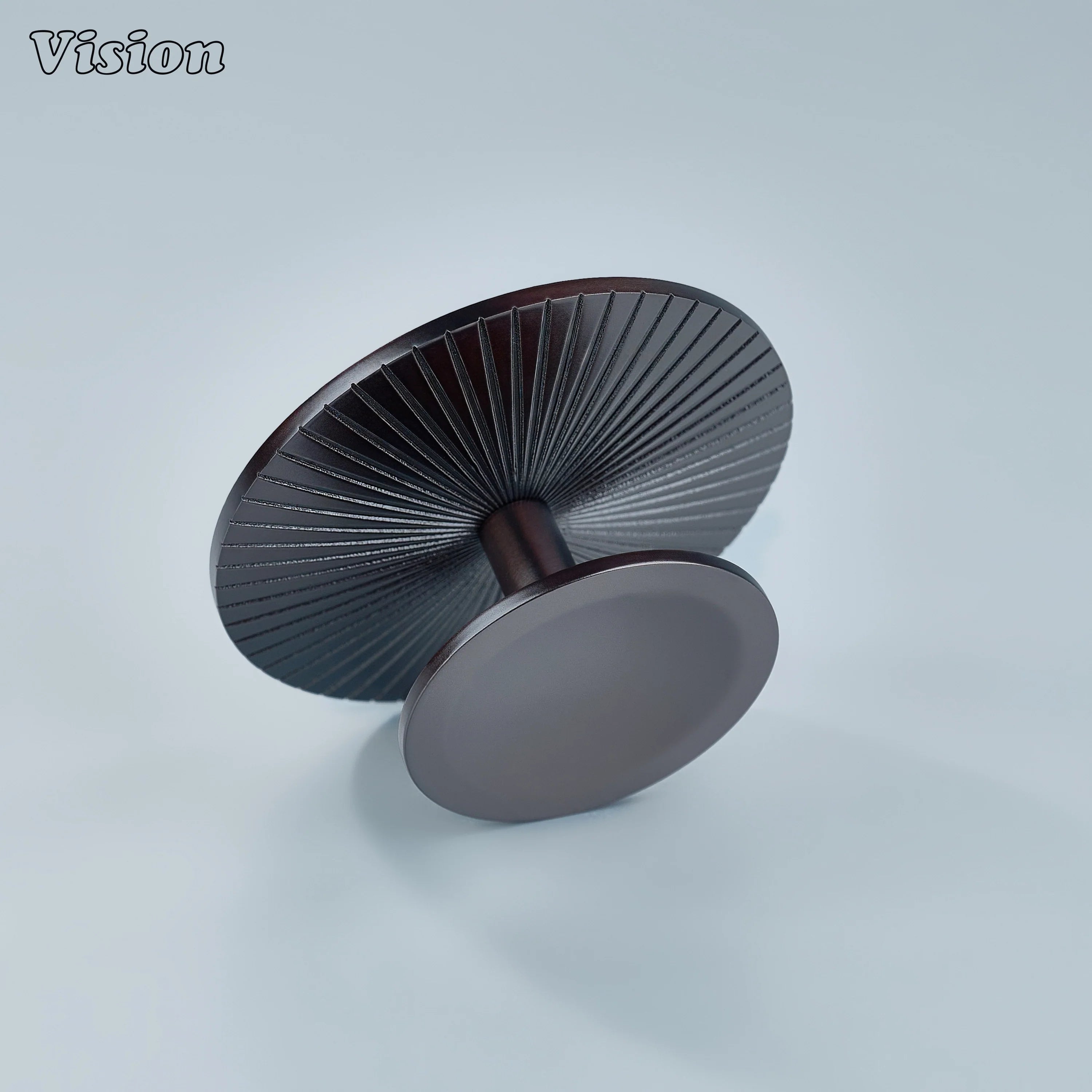 Oil Rubbed Bronze Comet Solid Brass Knob with Star Knurled Circular Plate for furniture